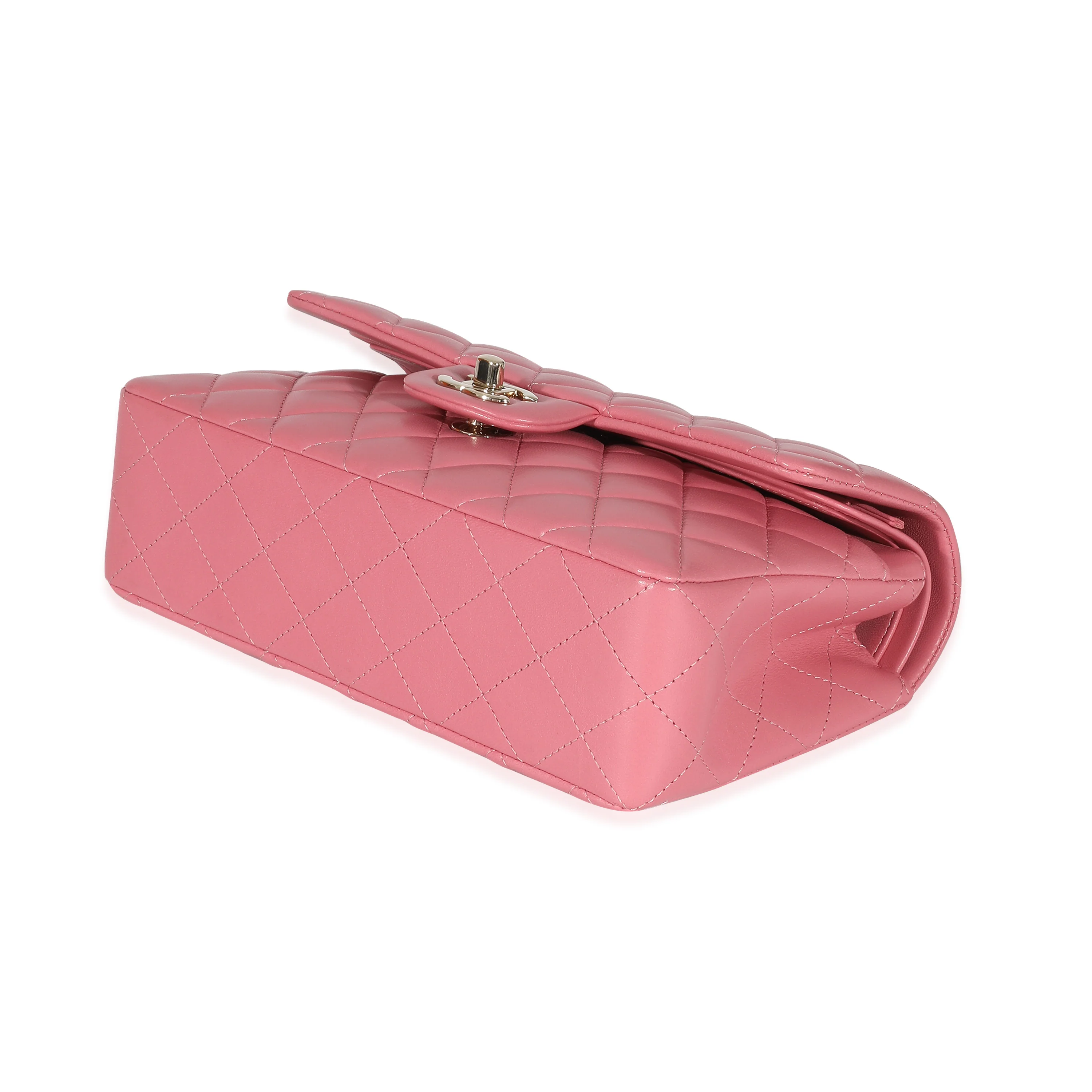 Chanel Pink Quilted Lambskin Small Classic Double Flap Bag - Image 7