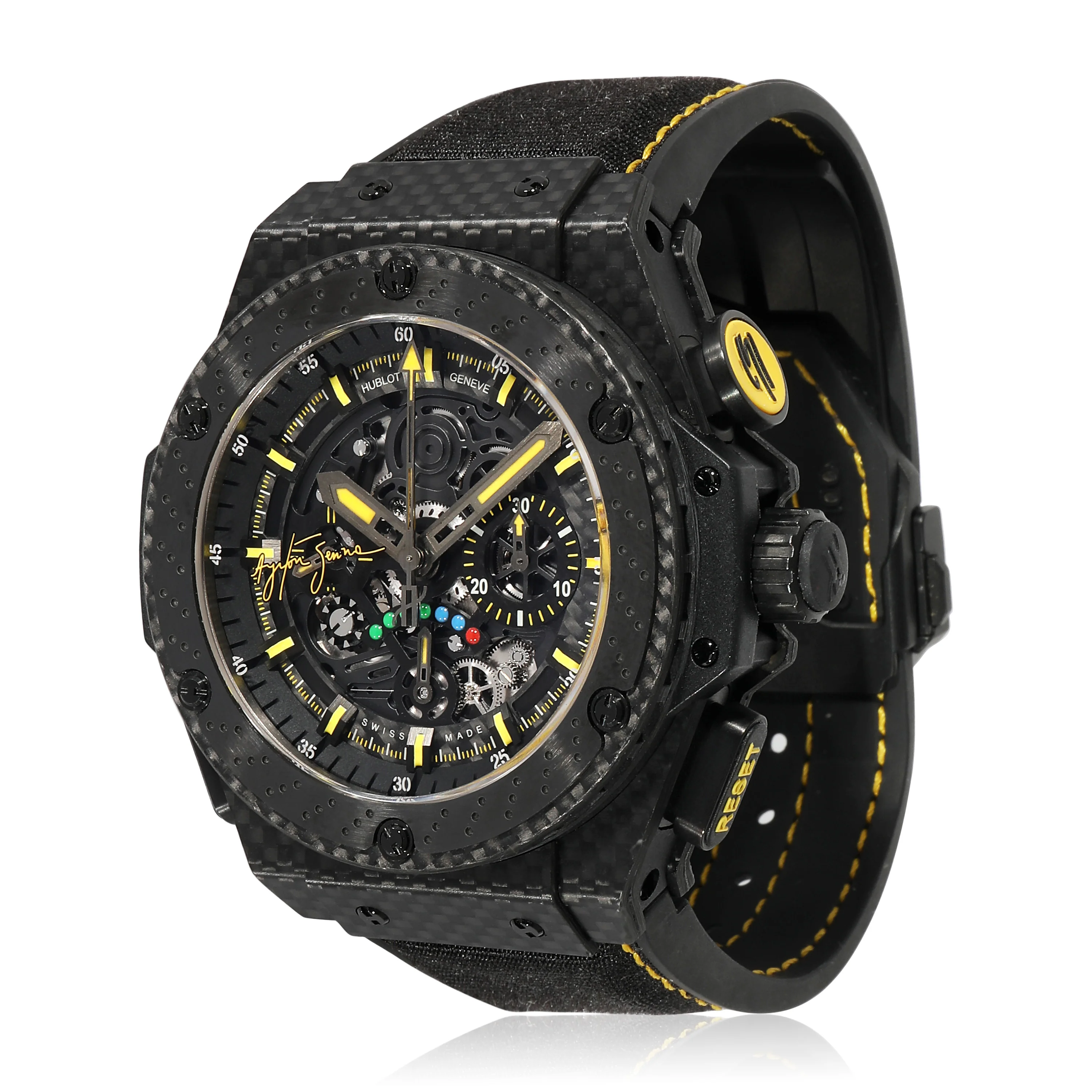 Hublot King Power Ayrton Senna 719.QM.1729.NR.AES10 Mens Watch in Carbon Fiber