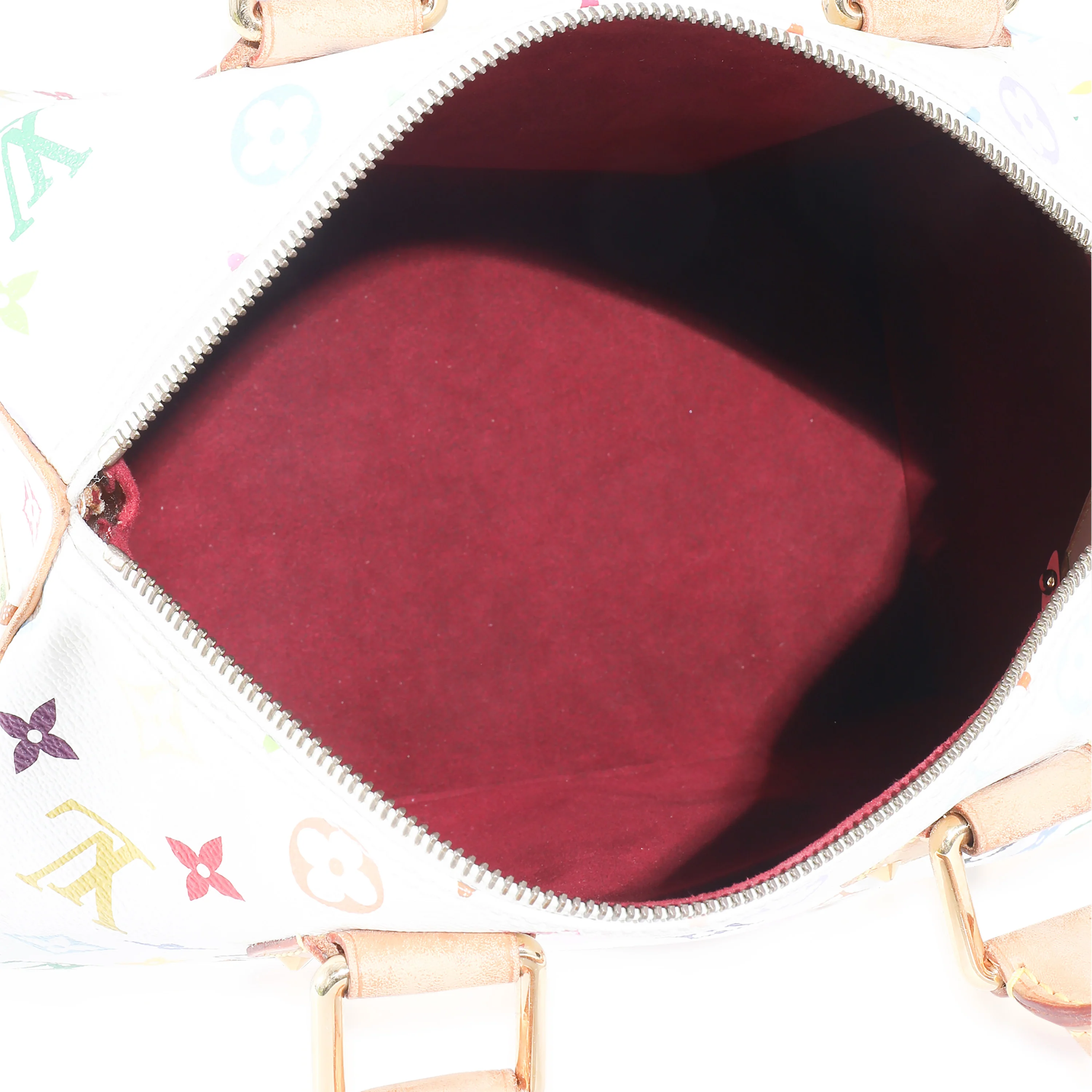 Louis Vuitton x Takashi Murakami White Monogram Multicolore Canvas Speedy 30 - Image 4