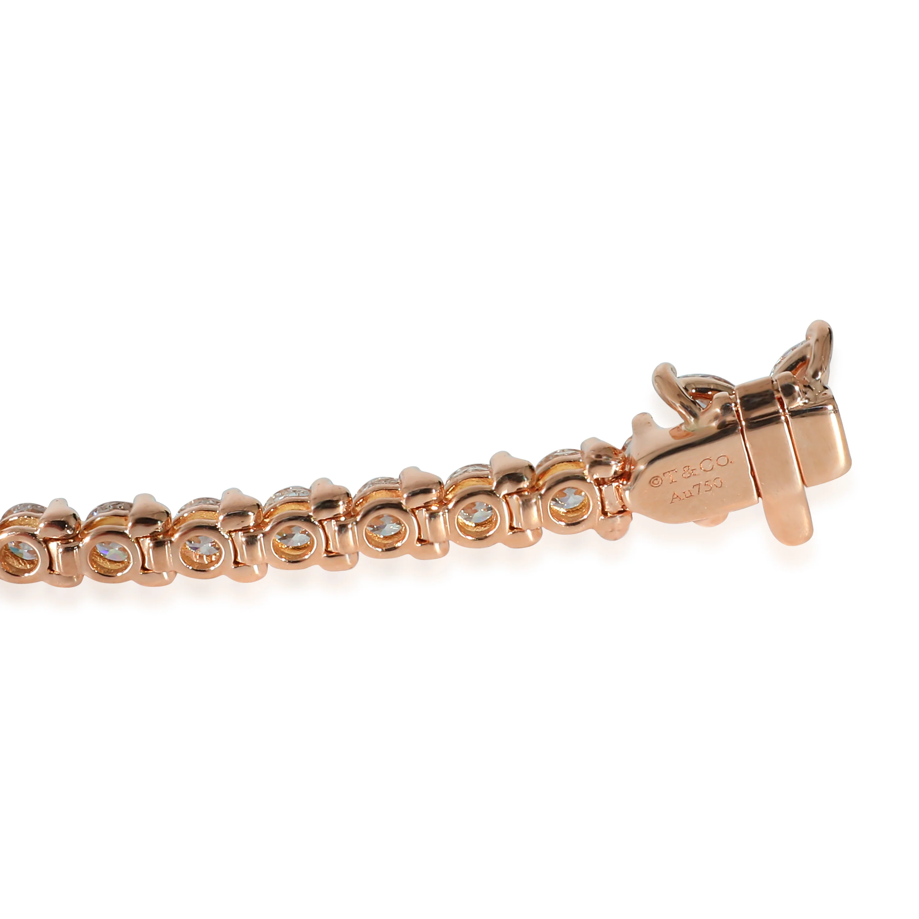 Tiffany & Co. Victoria Diamond Tennis Bracelet in 18k Rose Gold 3.08 CTW - Image 4