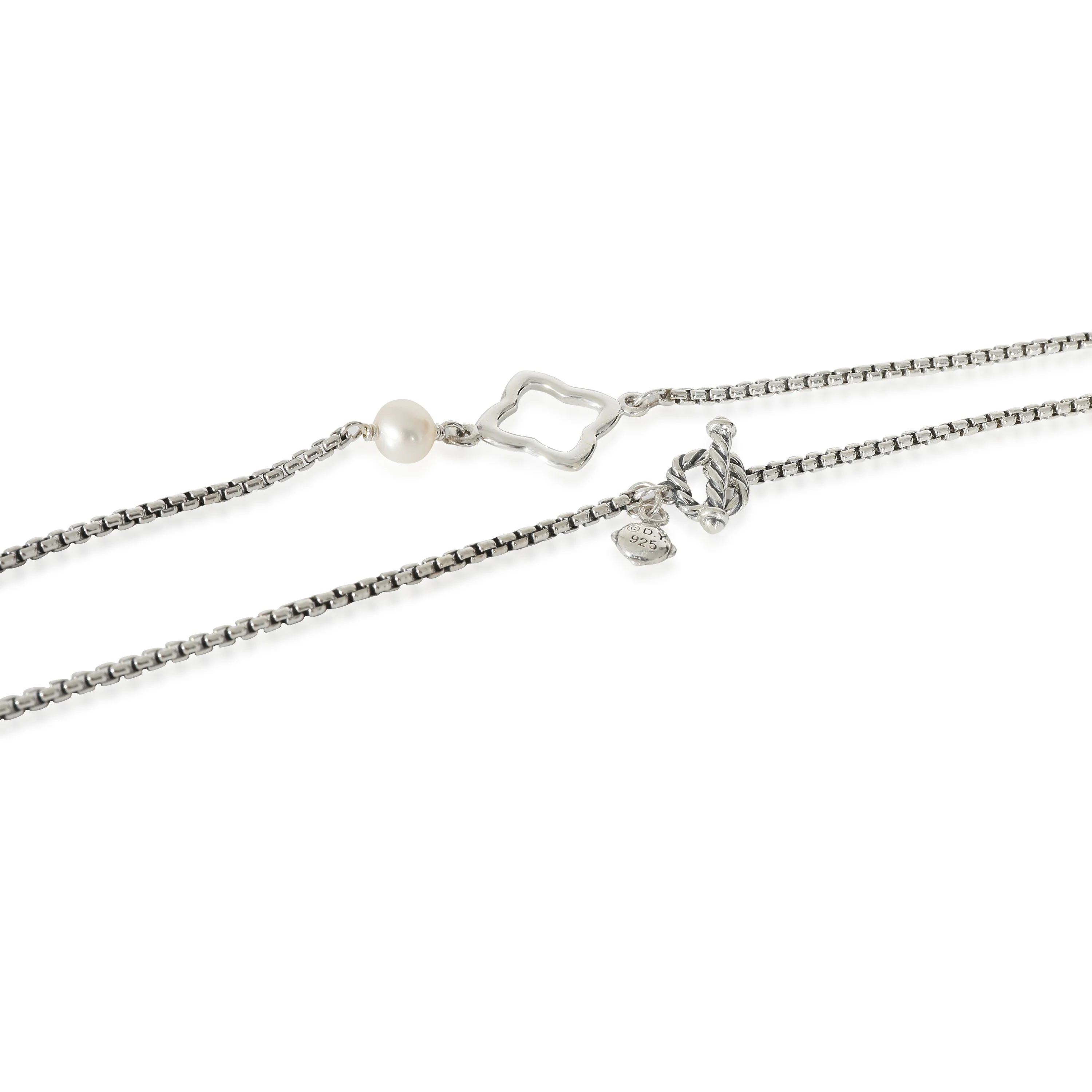 David Yurman Bijoux Pearl Quatrefoil Station Necklace in Sterling Silver - Image 3