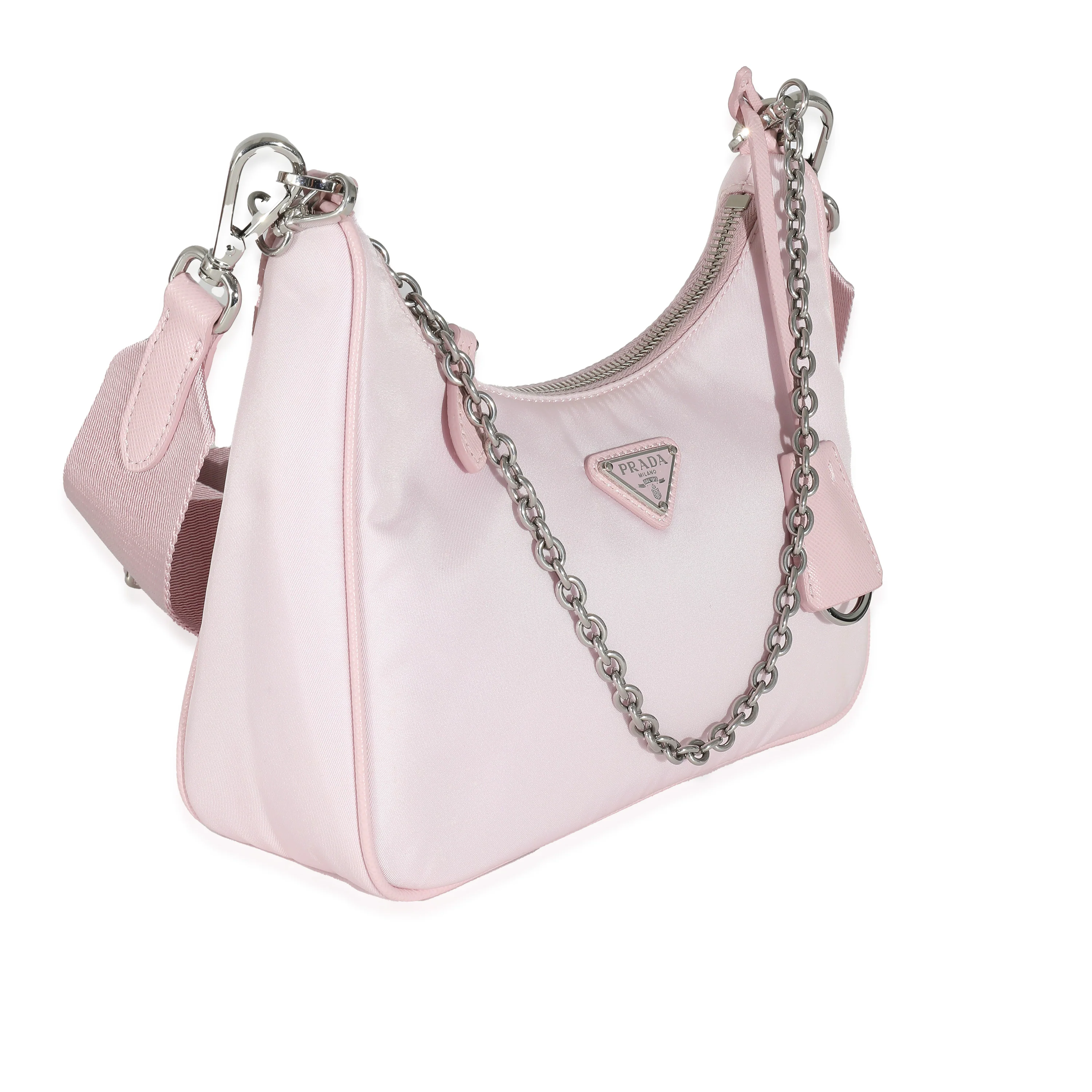Prada Alabaster Pink Nylon Re-Edition 2005 Bag - Image 3
