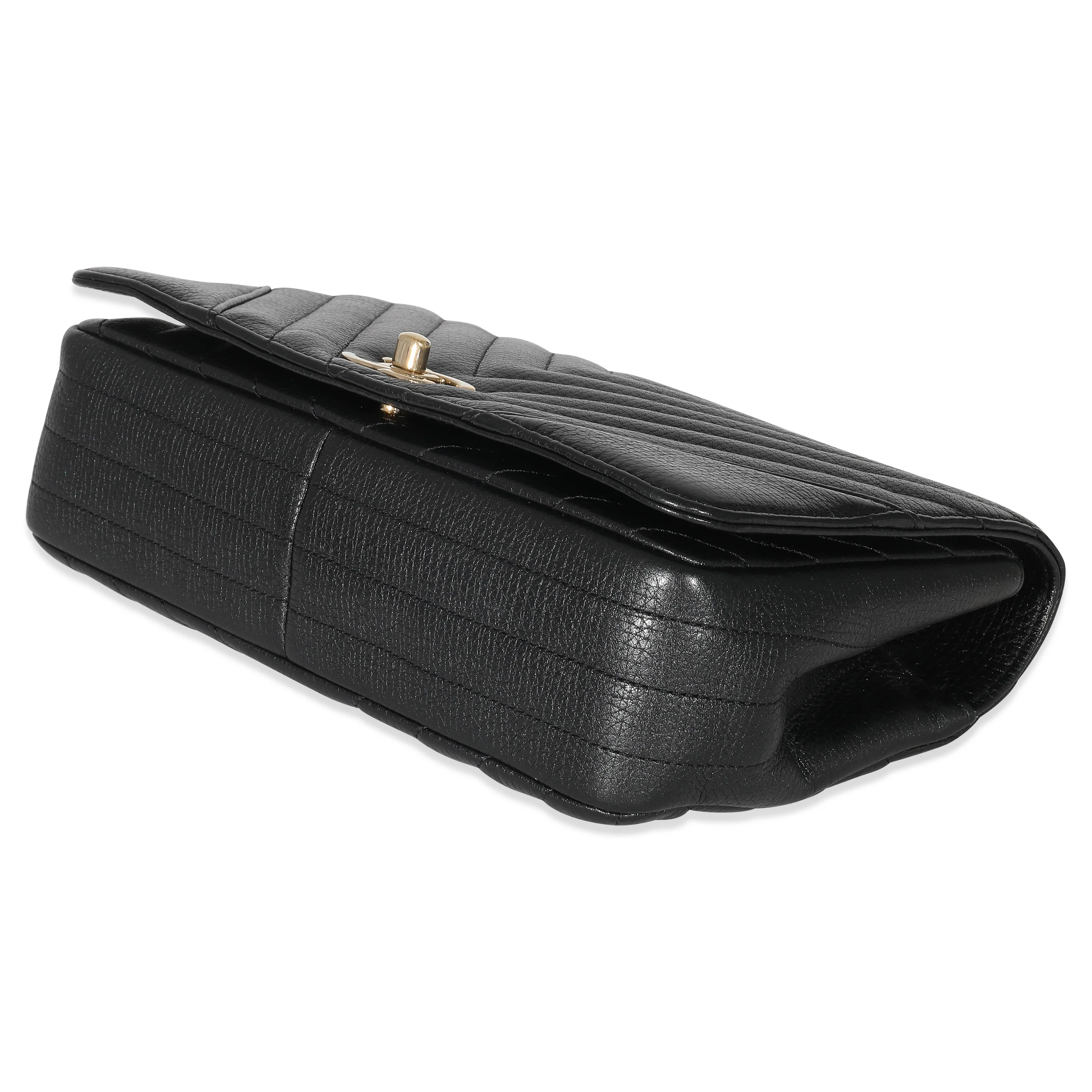 Chanel Black Chevron Quilted Medium Statement Flap Bag - Image 7