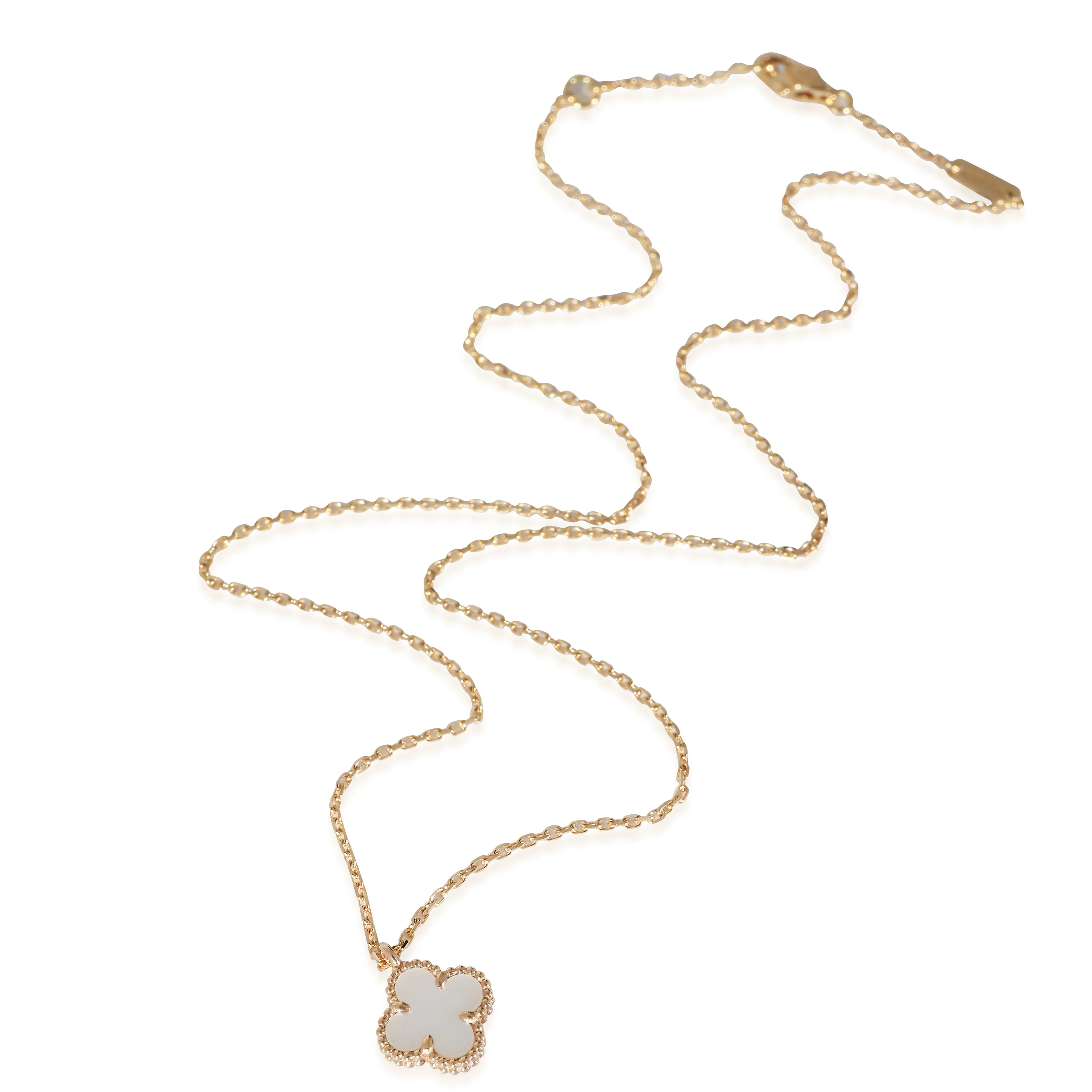 Van Cleef & Arpels Sweet Alhambra Mother-of-pearl Pendant in 18K Yellow Gold - Image 2
