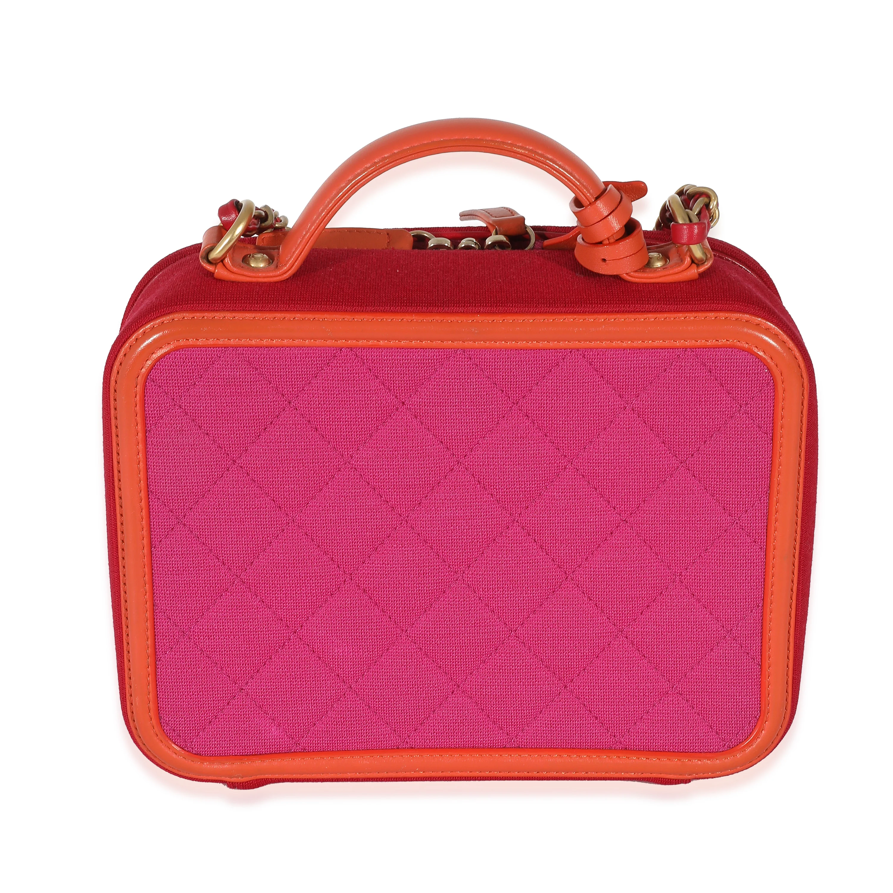 Chanel Multicolor Jersey Medium Filigree Vanity Case - Image 5