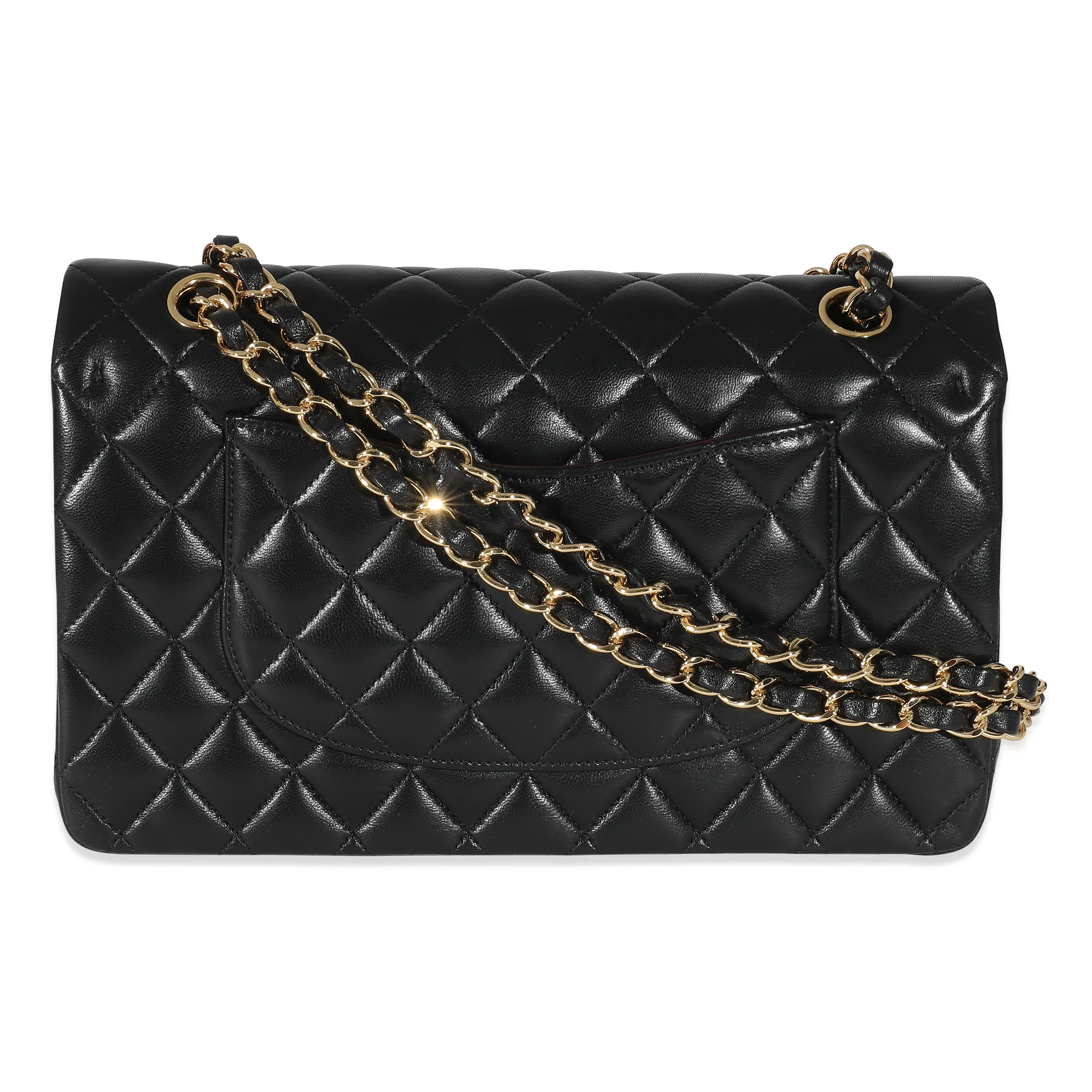 Black Quilted Lambskin Medium Classic Double Flap Bag - Image 3