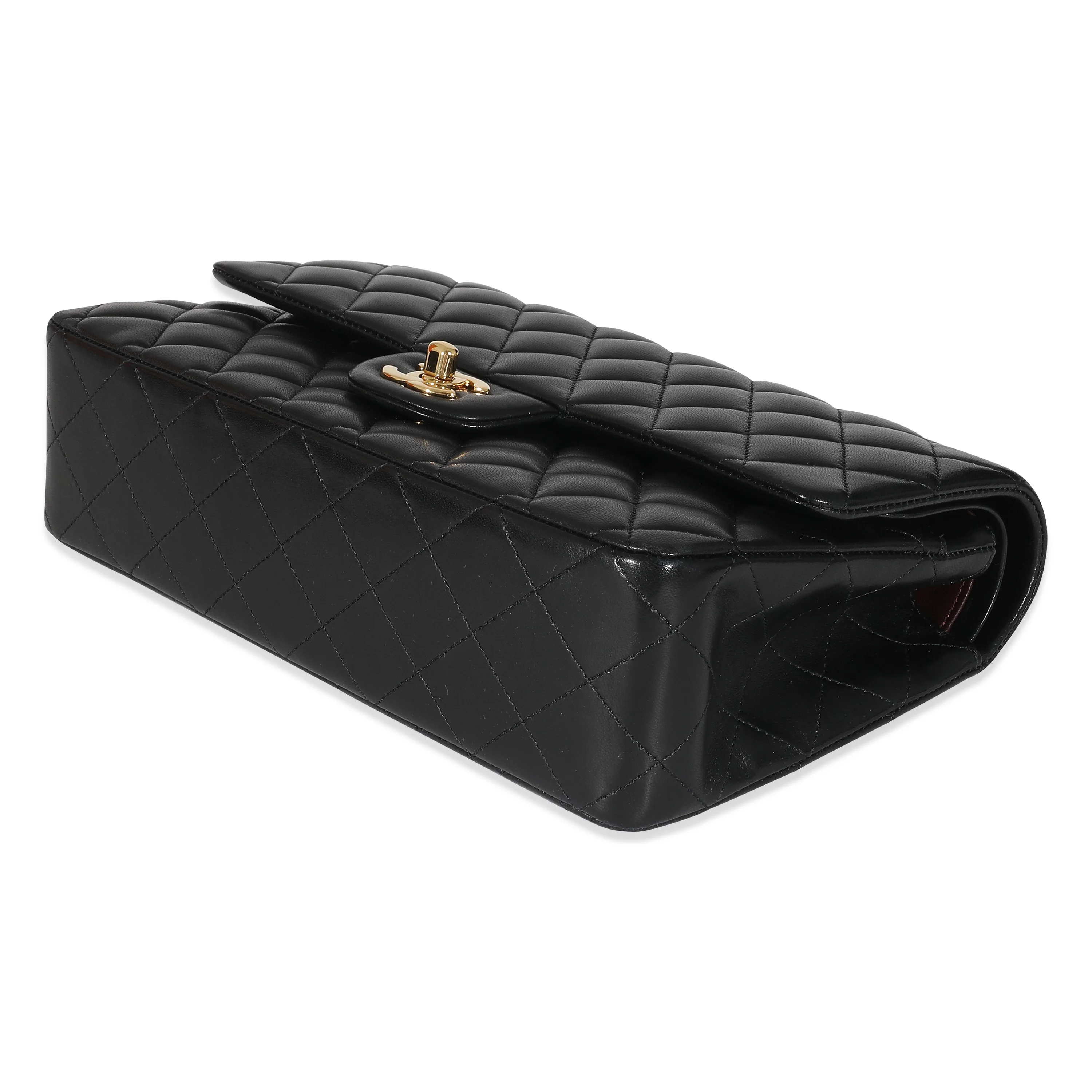Black Quilted Lambskin Medium Classic Double Flap Bag - Image 7