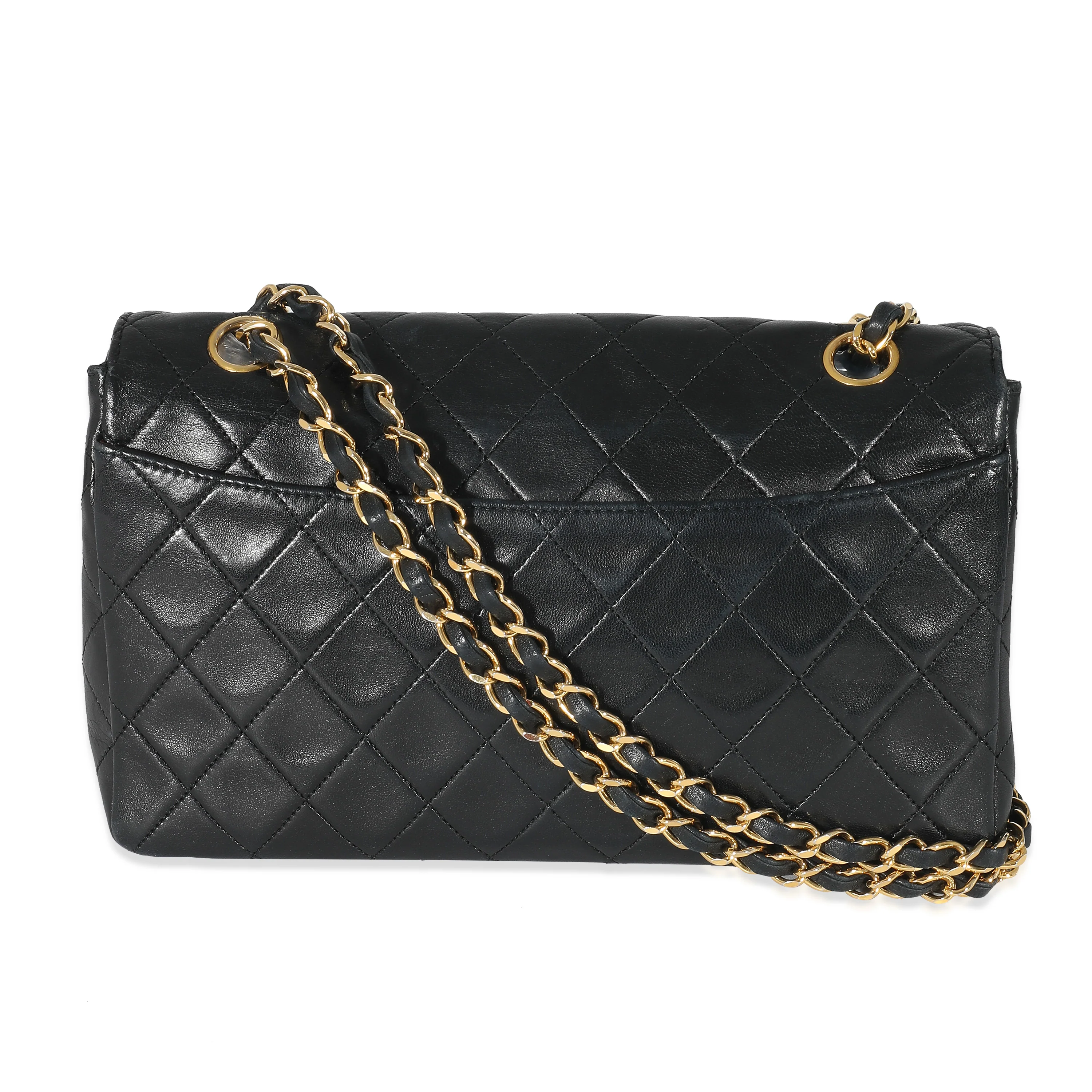 Chanel Black Quilted Lambskin Medium Flap Bag - Image 3