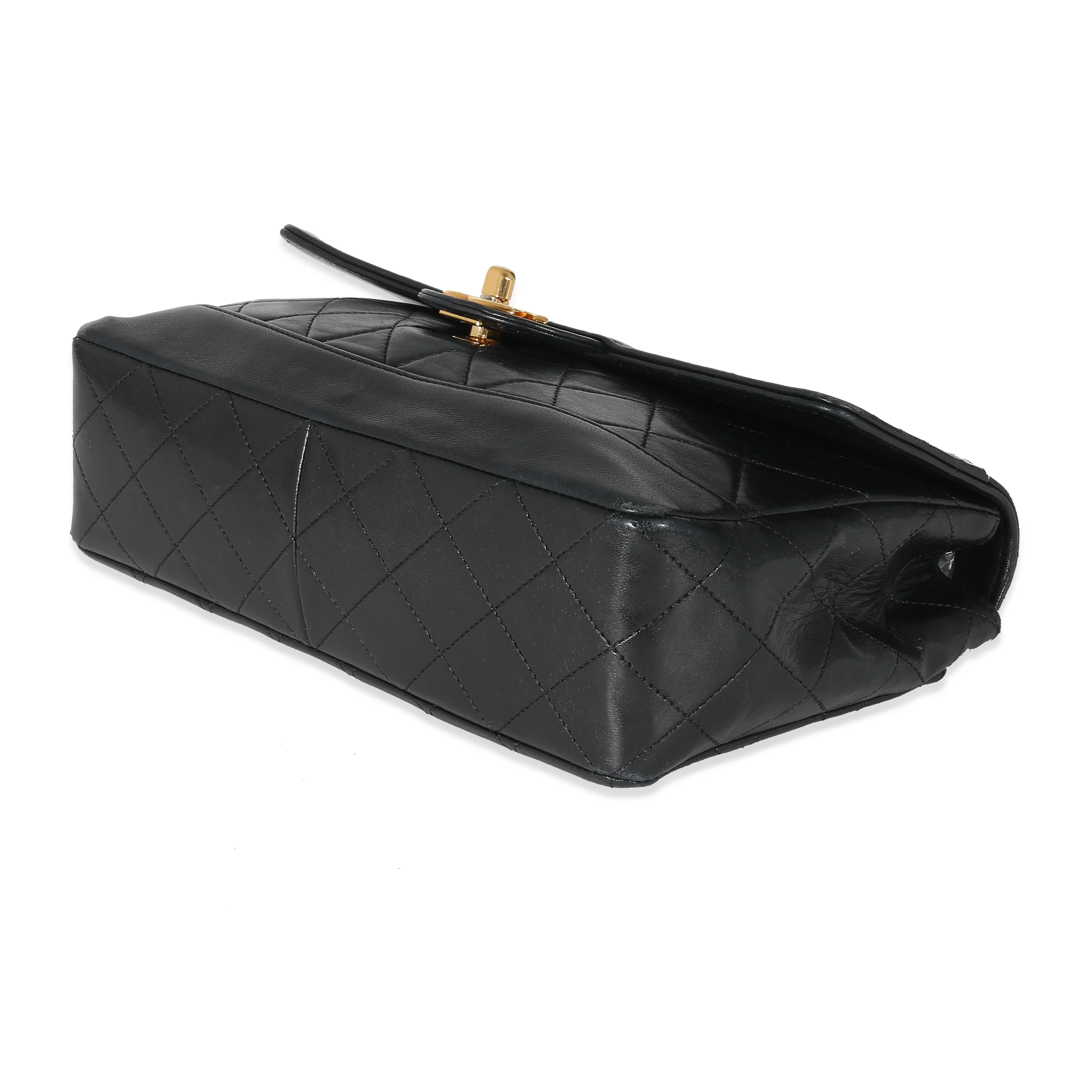 Chanel Black Quilted Lambskin Medium Flap Bag - Image 7