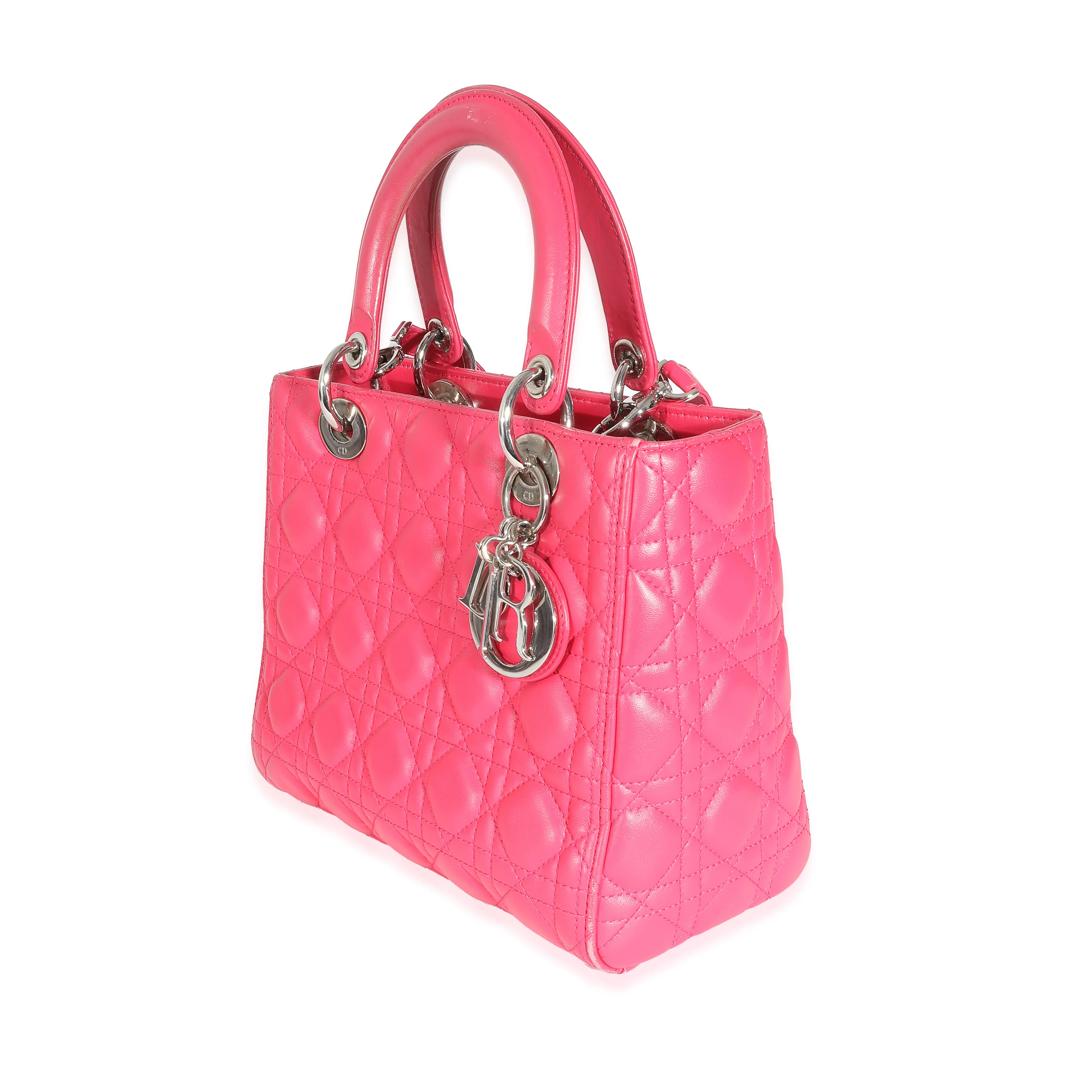 Pink Cannage Lambskin Medium Lady Dior - Image 2