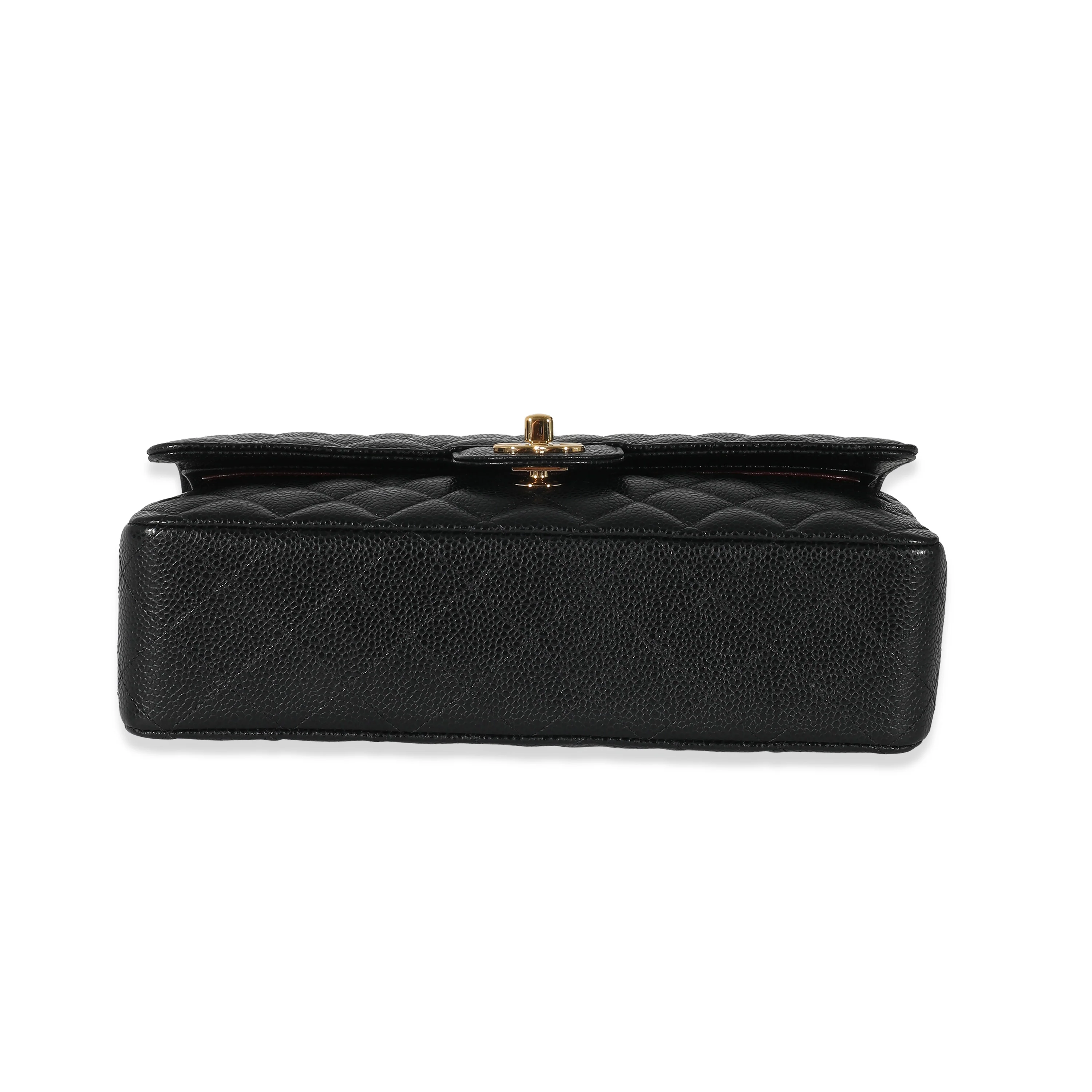 Chanel Black Quilted Caviar Medium Classic Double Flap Bag - Image 5