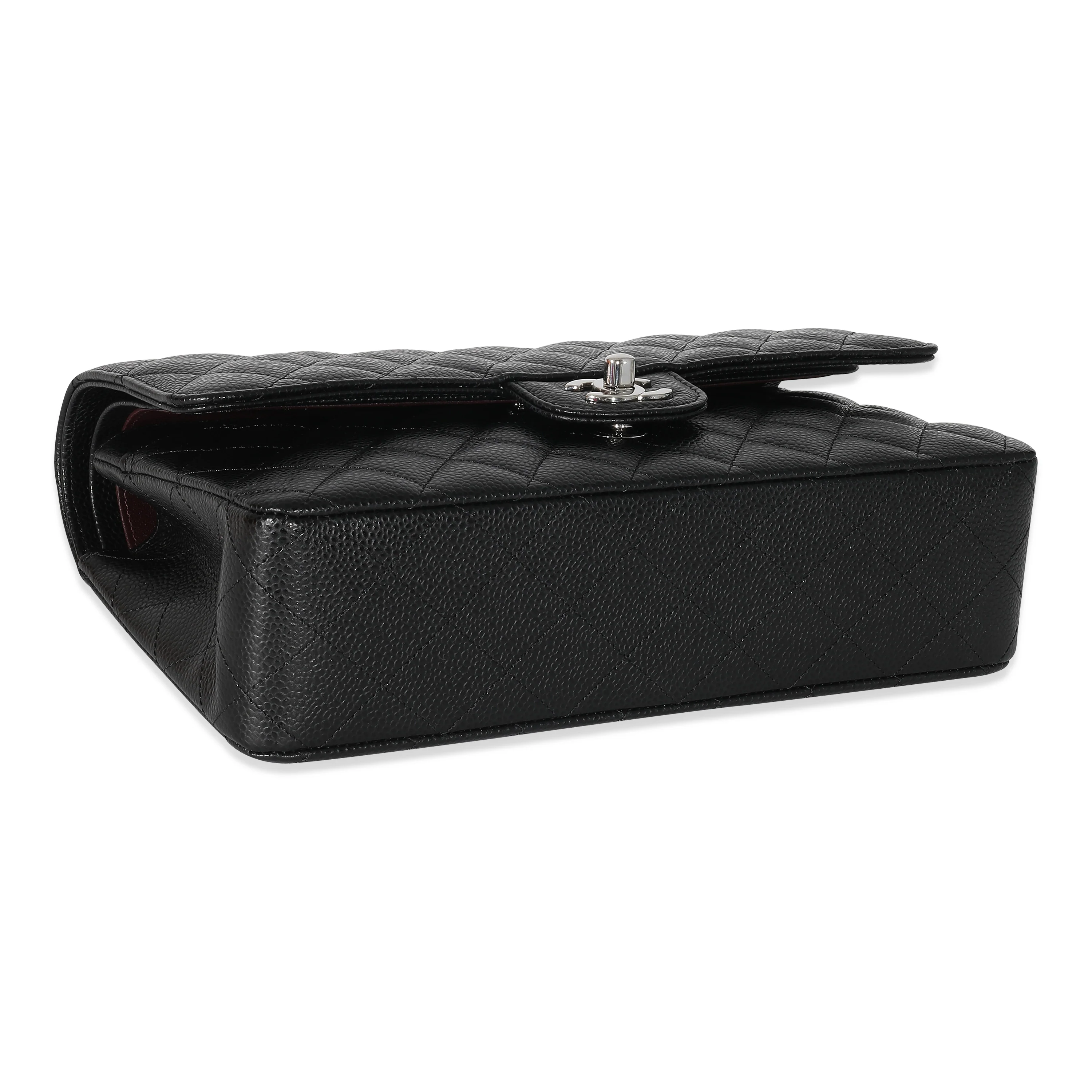 Chanel Black Quilted Caviar Medium Classic Double Flap Bag - Image 6