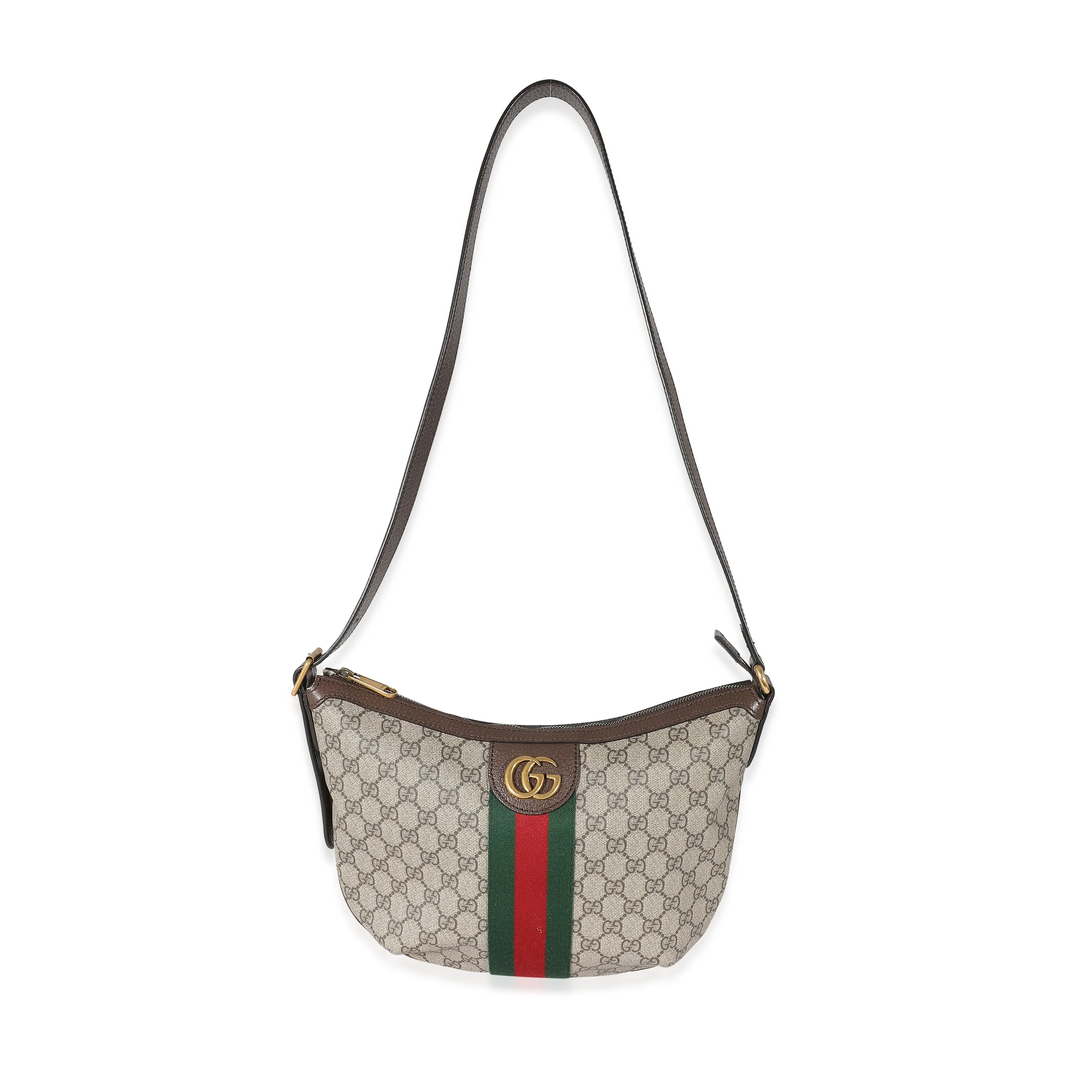 Gucci Beige GG Canvas Ophidia Small Shoulder Bag - Image 4
