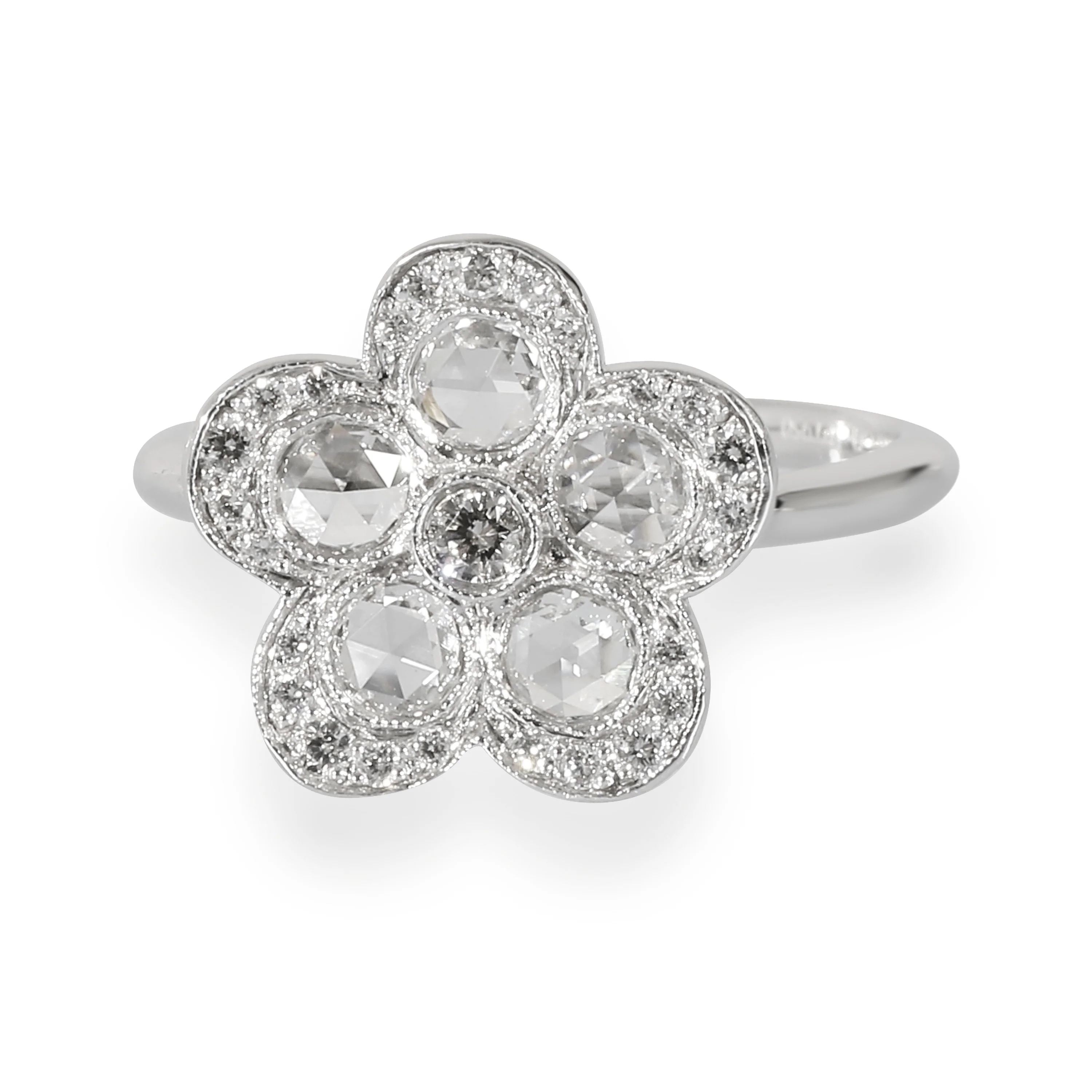 Tiffany & Co. Enchant Diamond Flower Ring in Platinum 3.88 CTW