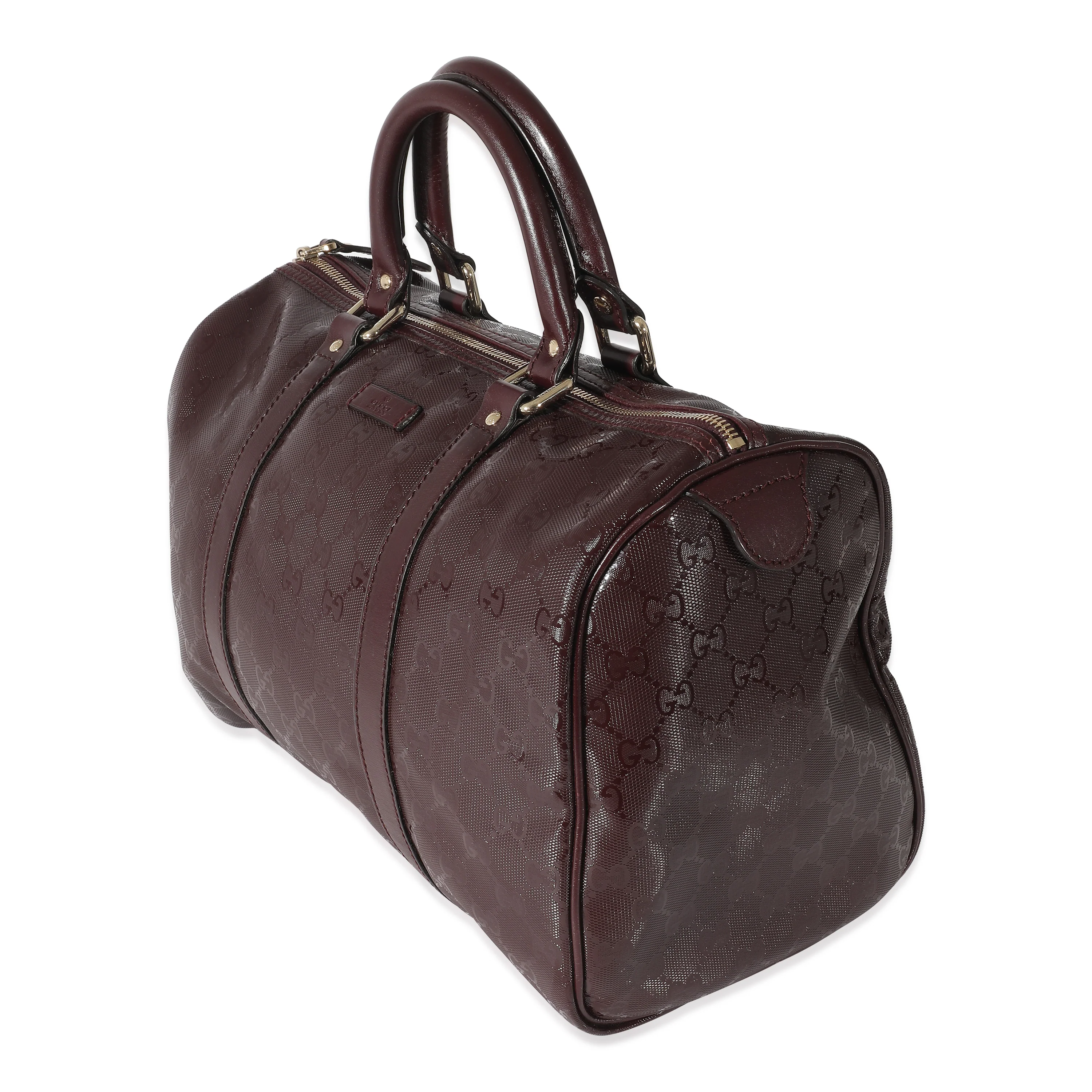 Gucci Burgundy Imprime Monogram Medium Joy Boston Bag - Image 2