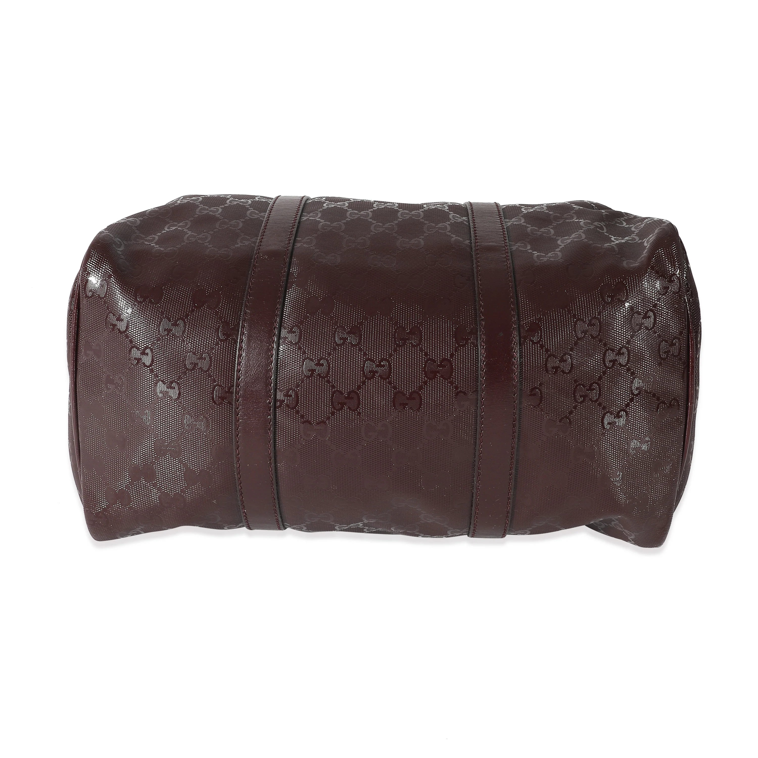Gucci Burgundy Imprime Monogram Medium Joy Boston Bag - Image 5