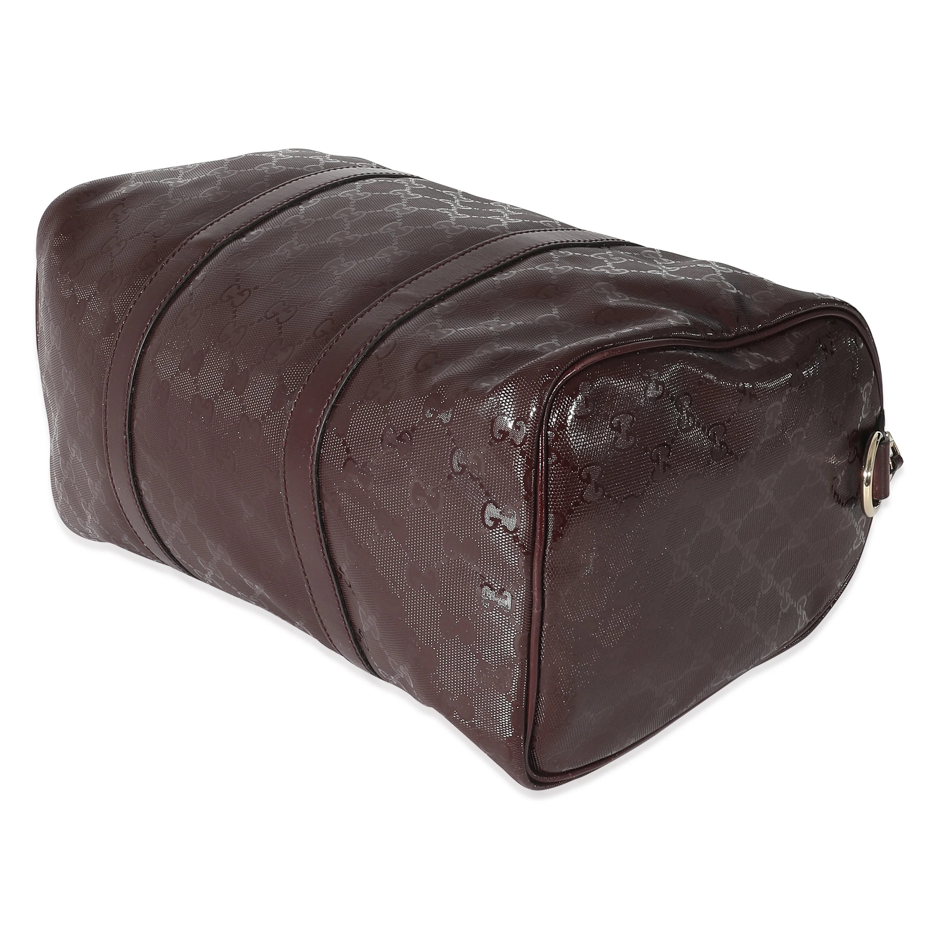 Gucci Burgundy Imprime Monogram Medium Joy Boston Bag - Image 6