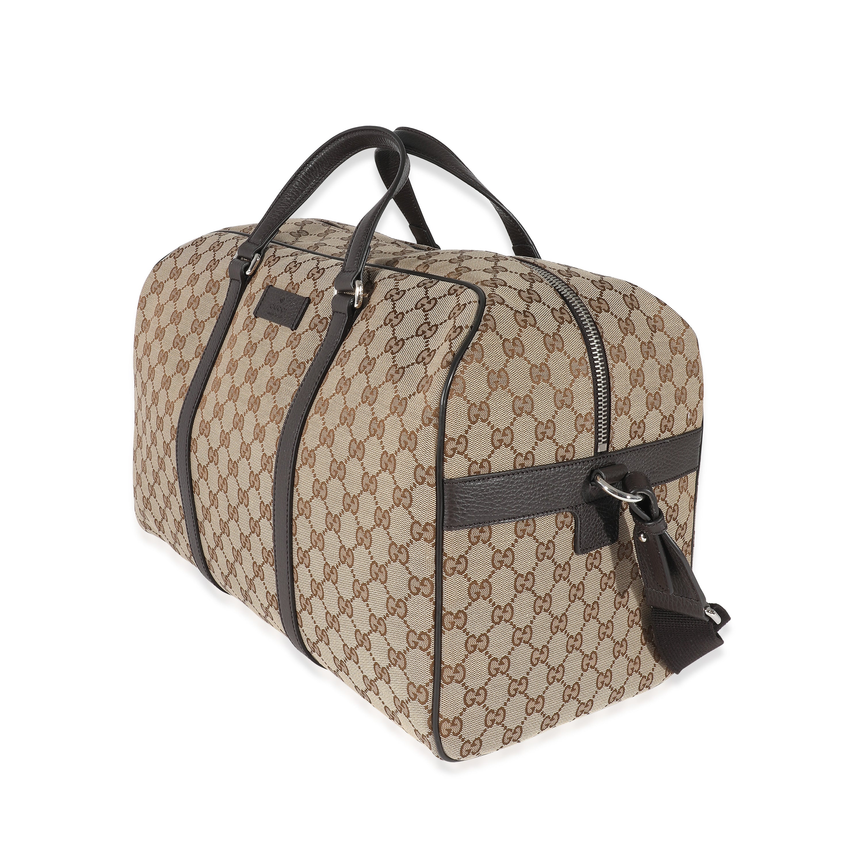 Gucci Beige GG Canvas Monogram Large Boston Duffle - Image 2