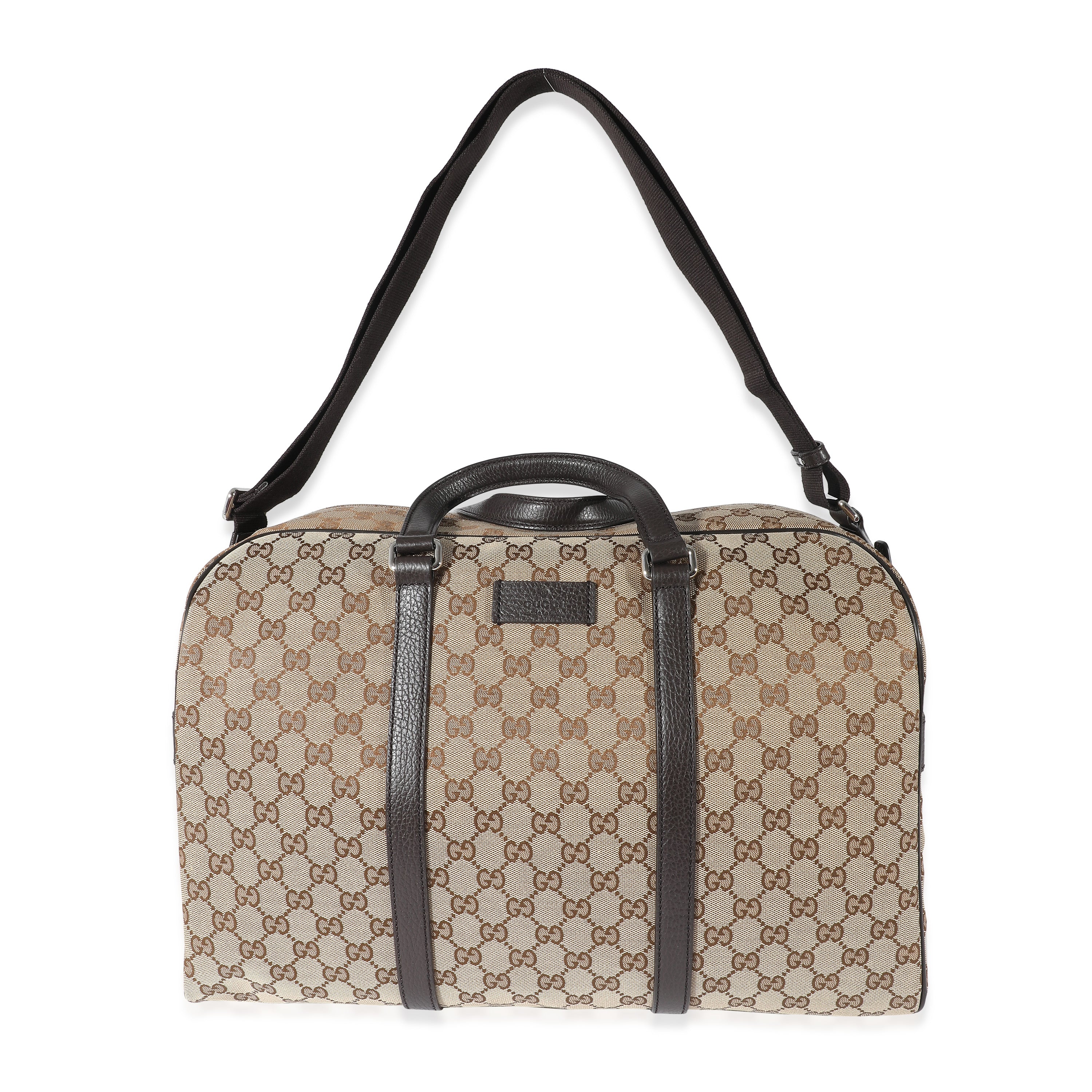 Gucci Beige GG Canvas Monogram Large Boston Duffle - Image 4