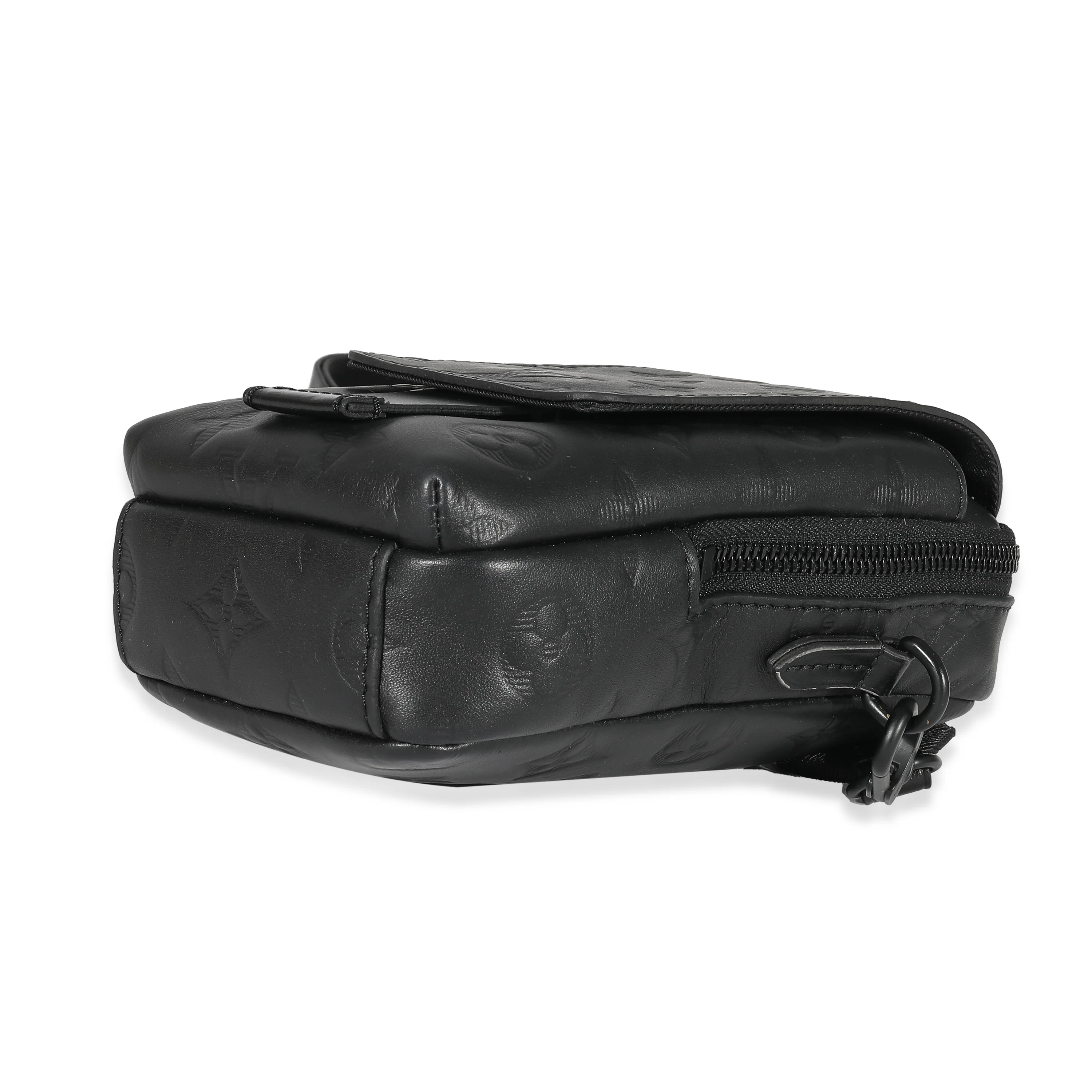 Louis Vuitton Black Monogram Shadow Double Phone Pouch NM - Image 6