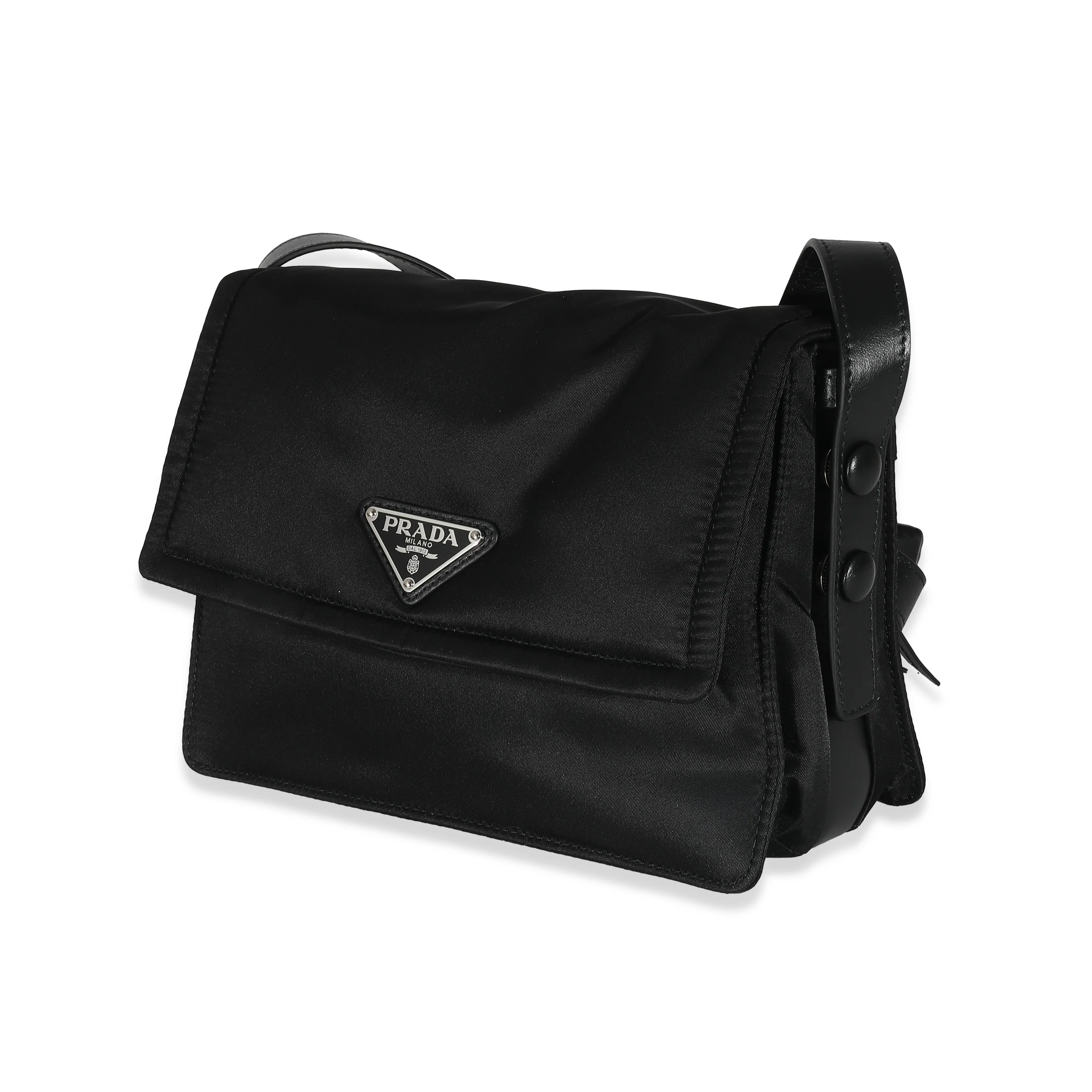 Prada Black Re-Nylon Small Padded Shoulder Bag - Image 2