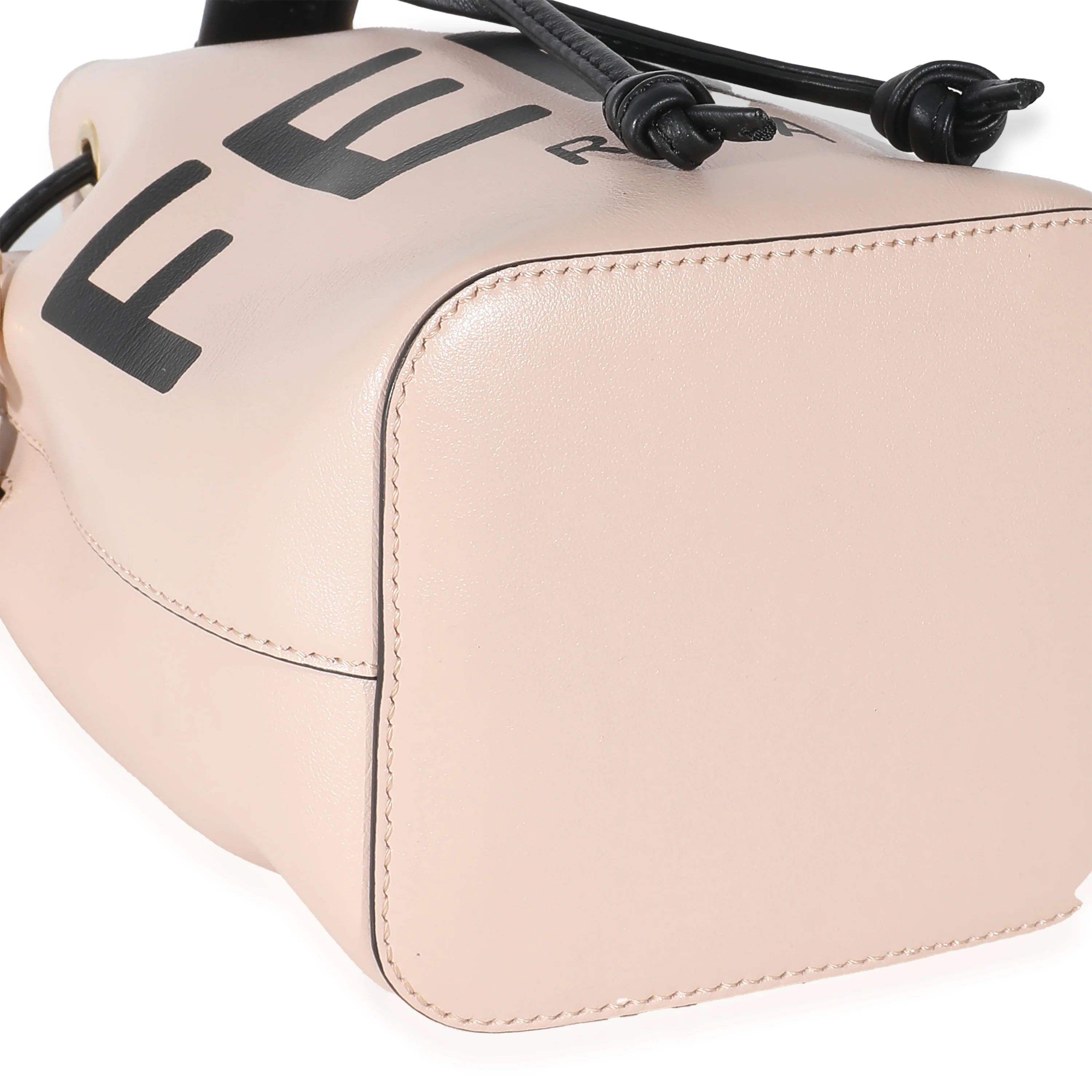 Fendi Rosa Quarzo Leather Logo Mini Mon Tresor Bucket Bag - Image 5