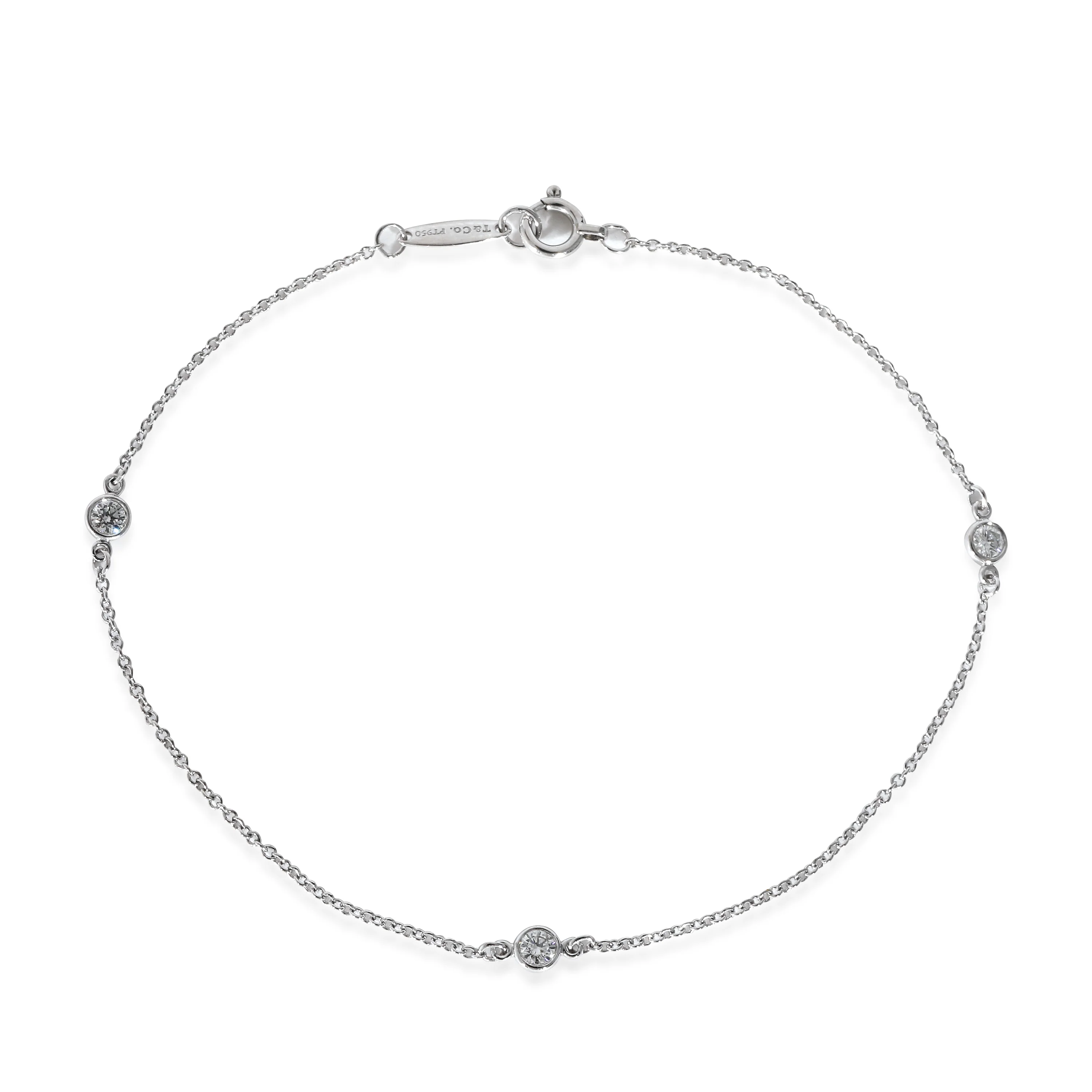 Elsa Peretti Diamond by the Yard Bracelet in Platinum 0.15 CTW