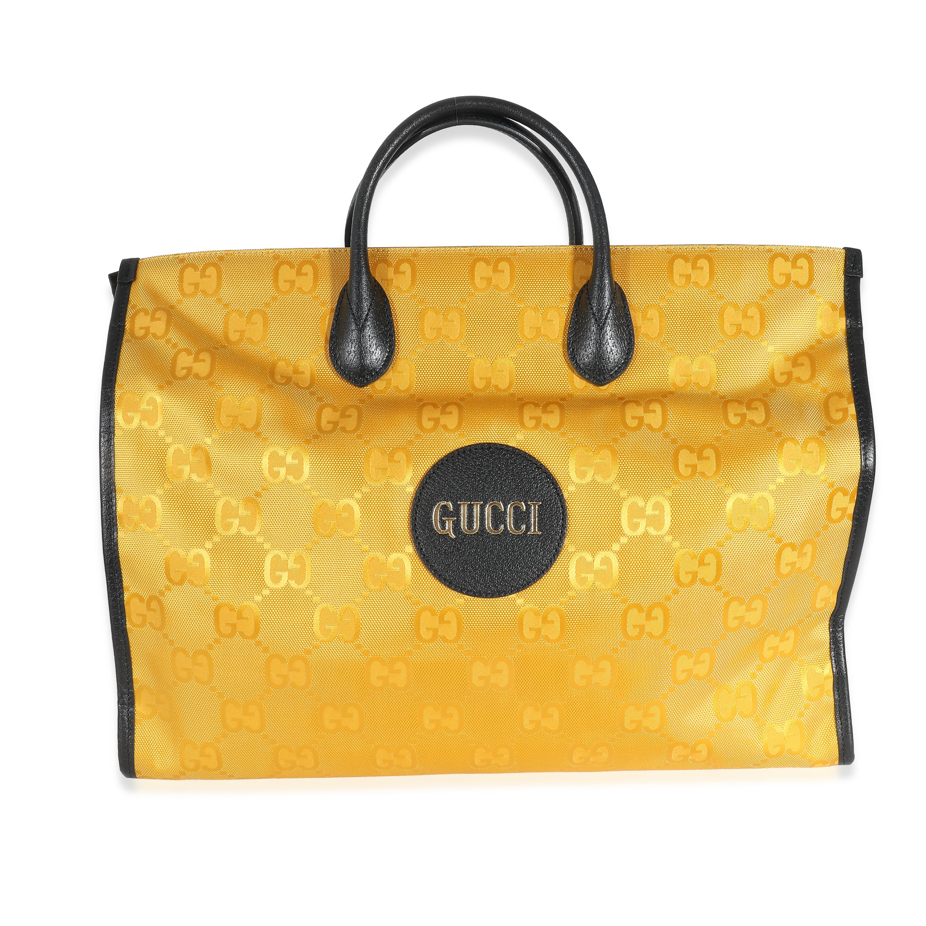 Gucci Yellow GG Econyl Script Tote