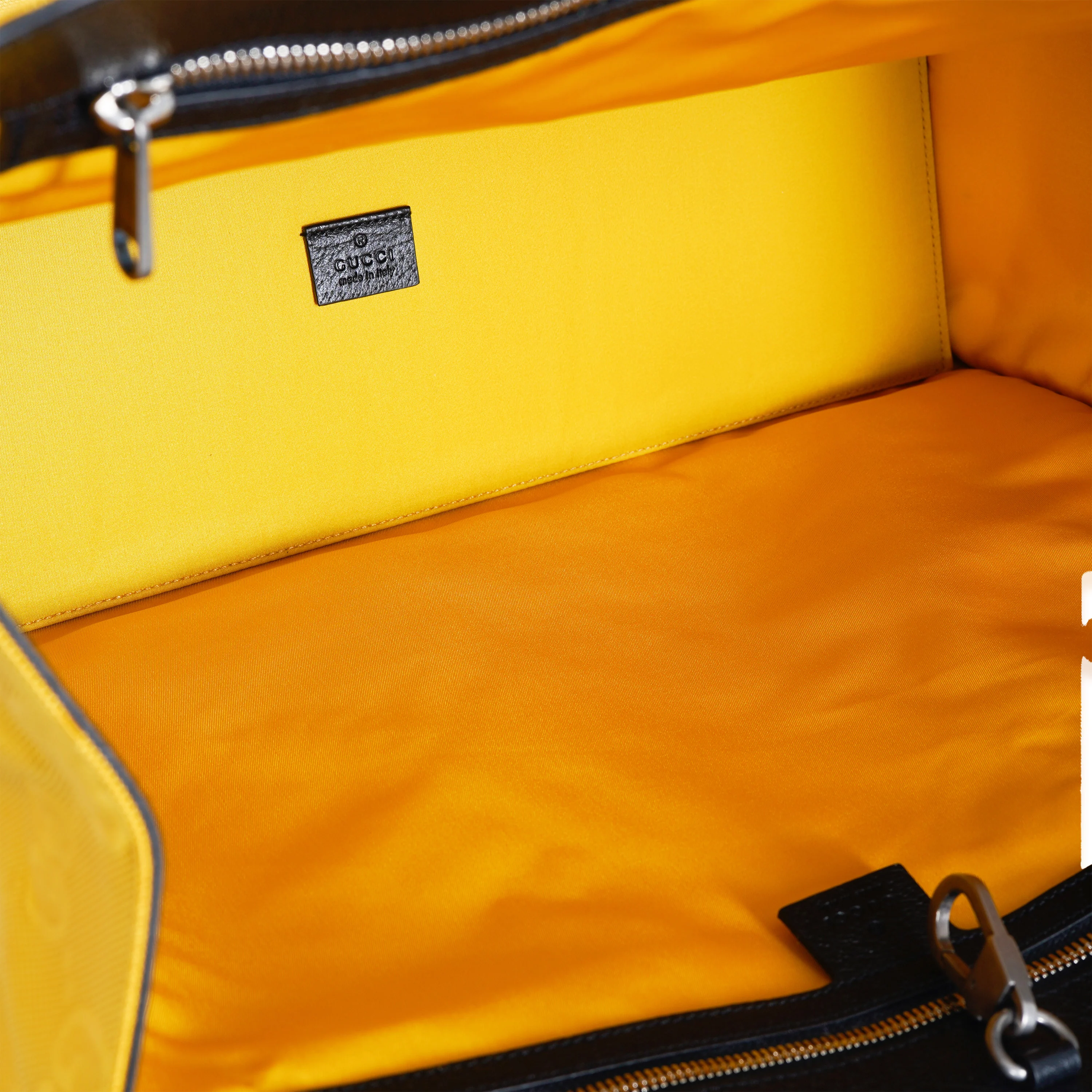 Gucci Yellow GG Econyl Script Tote - Image 9