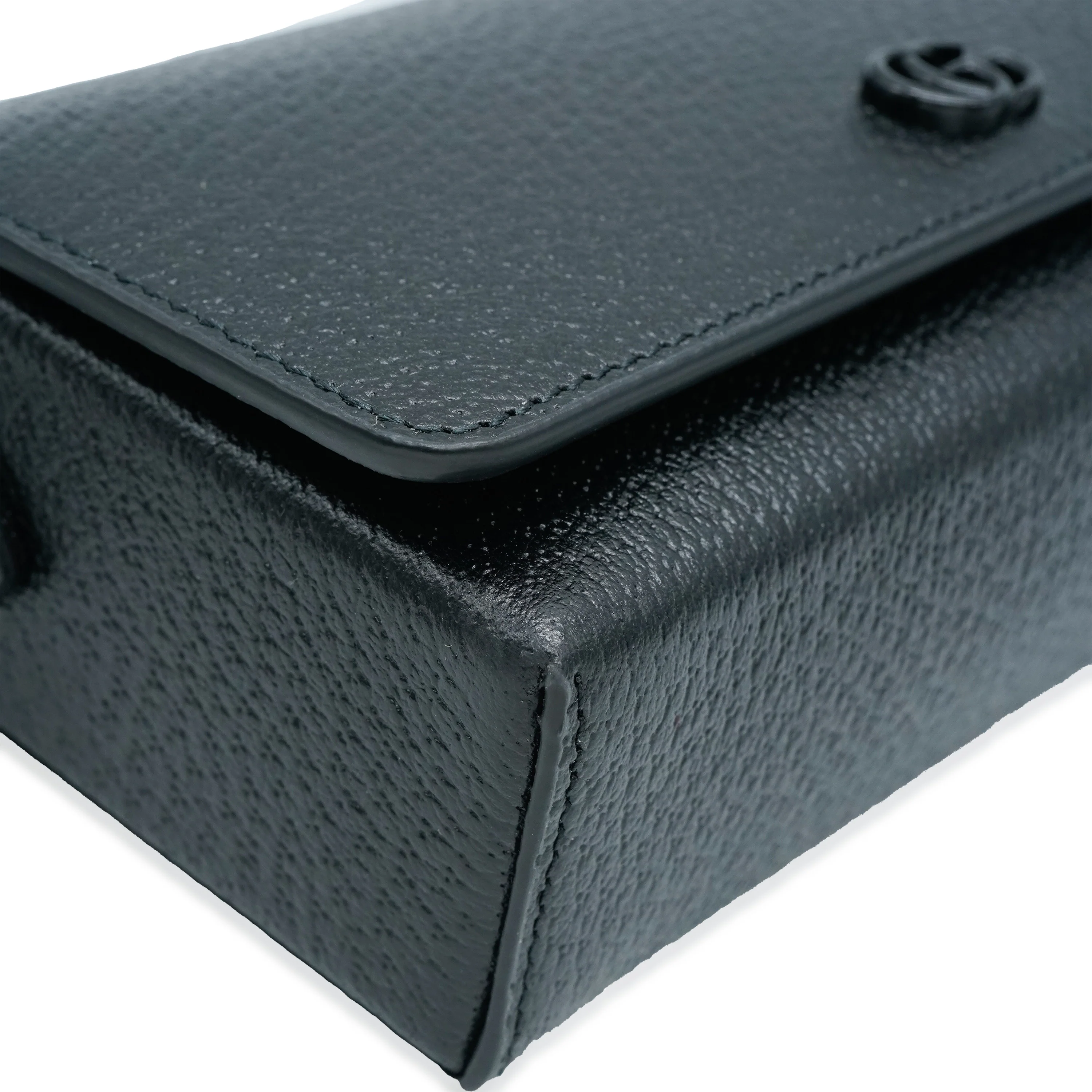 Gucci Black Leather Interlocking GG Mini Bag - Image 4