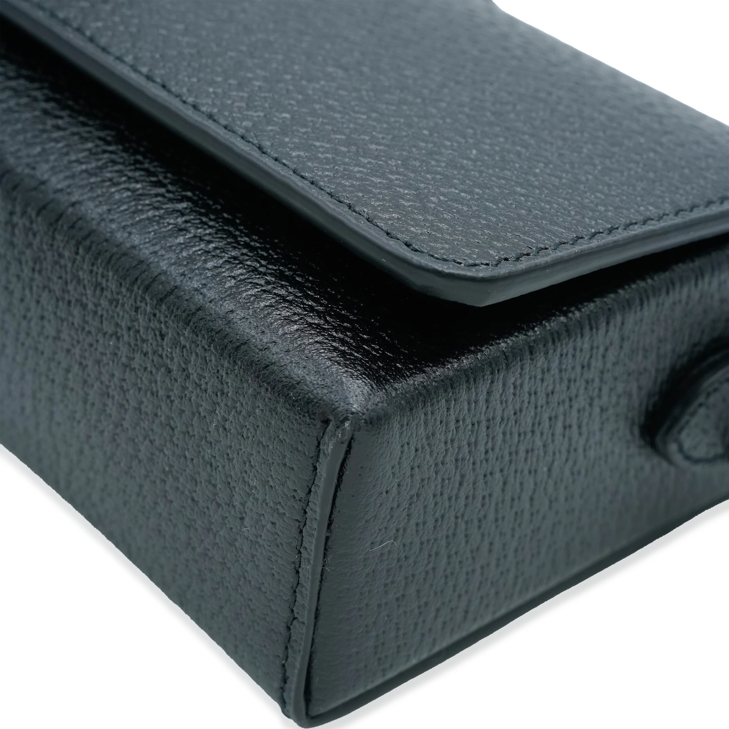 Gucci Black Leather Interlocking GG Mini Bag - Image 6