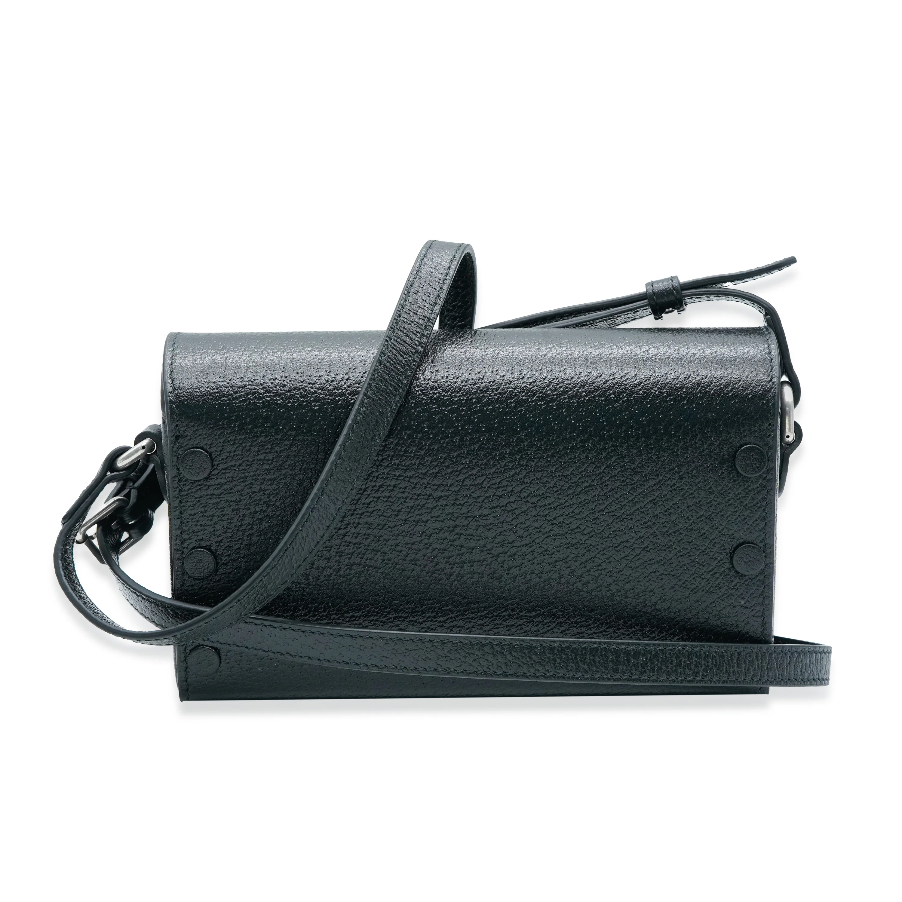 Gucci Black Leather Interlocking GG Mini Bag - Image 8