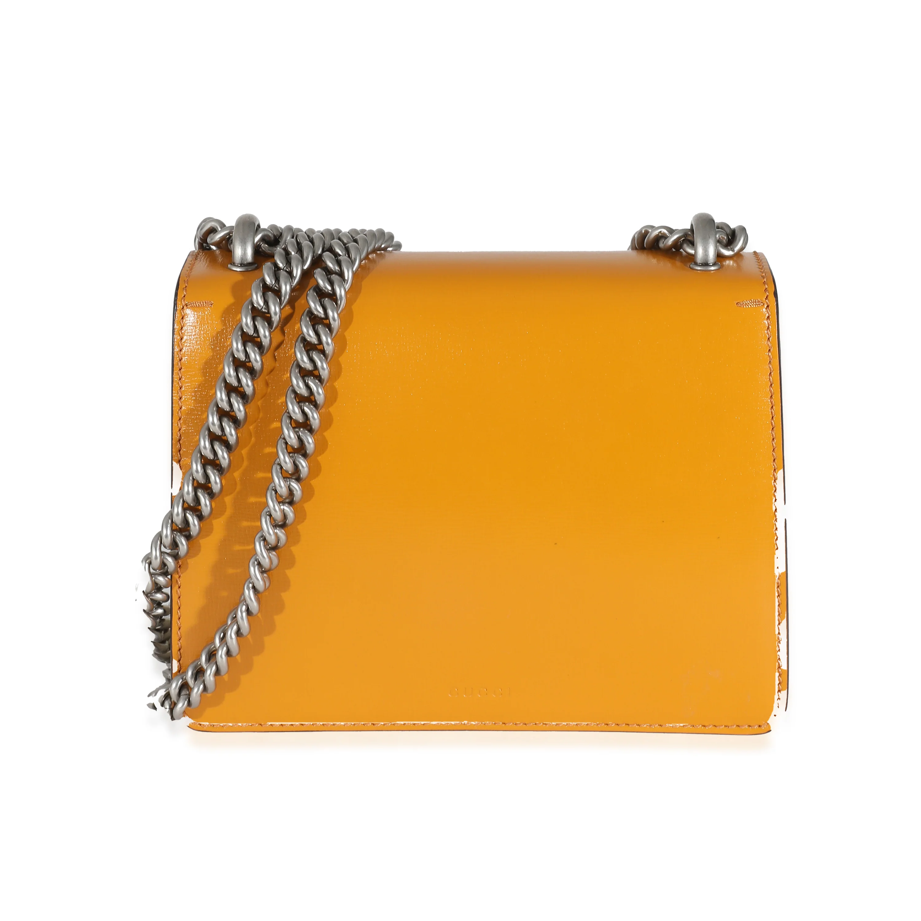 Orange Navy Cream Tri-Colour Leather Enamel Mini Dionysus - Image 5