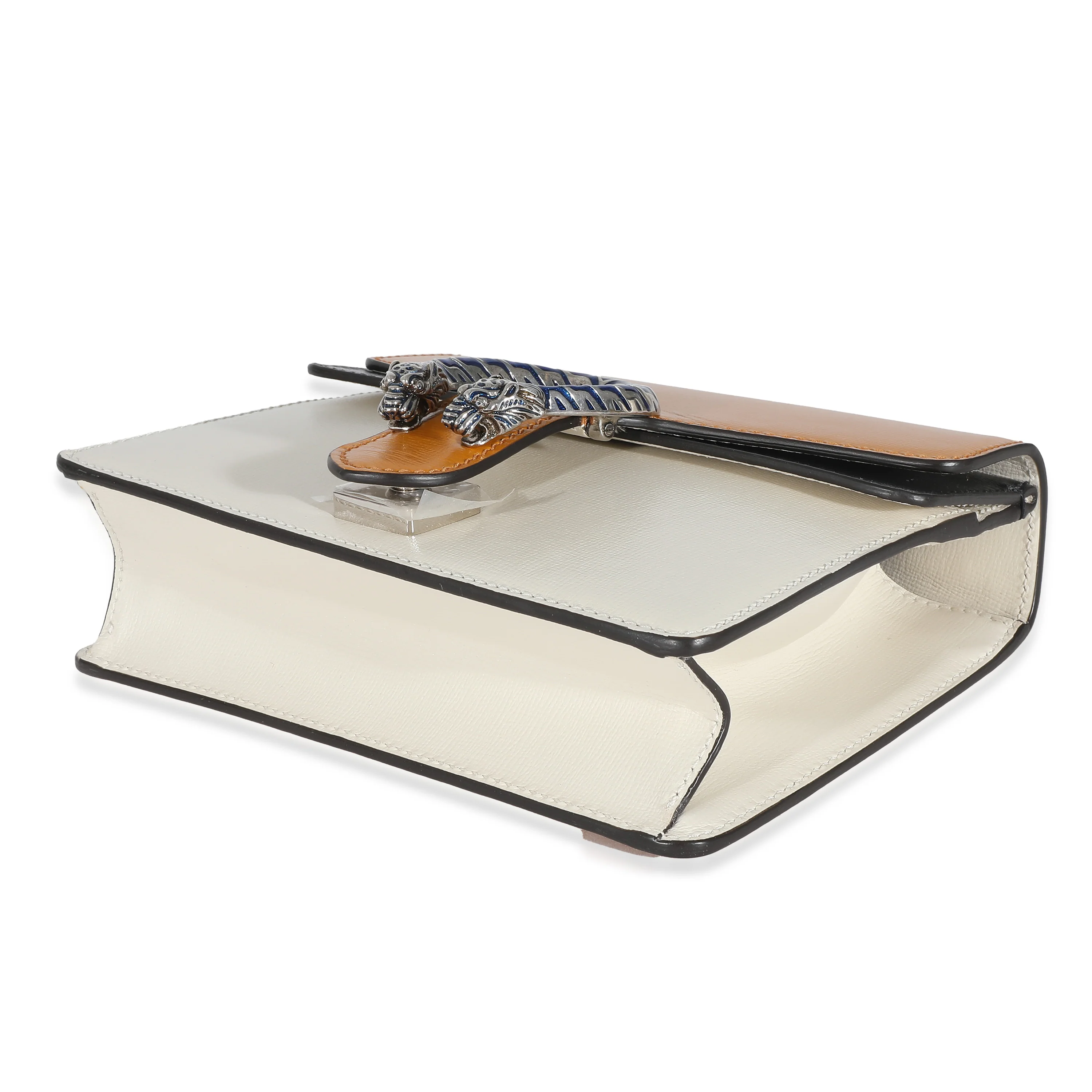 Orange Navy Cream Tri-Colour Leather Enamel Mini Dionysus - Image 6