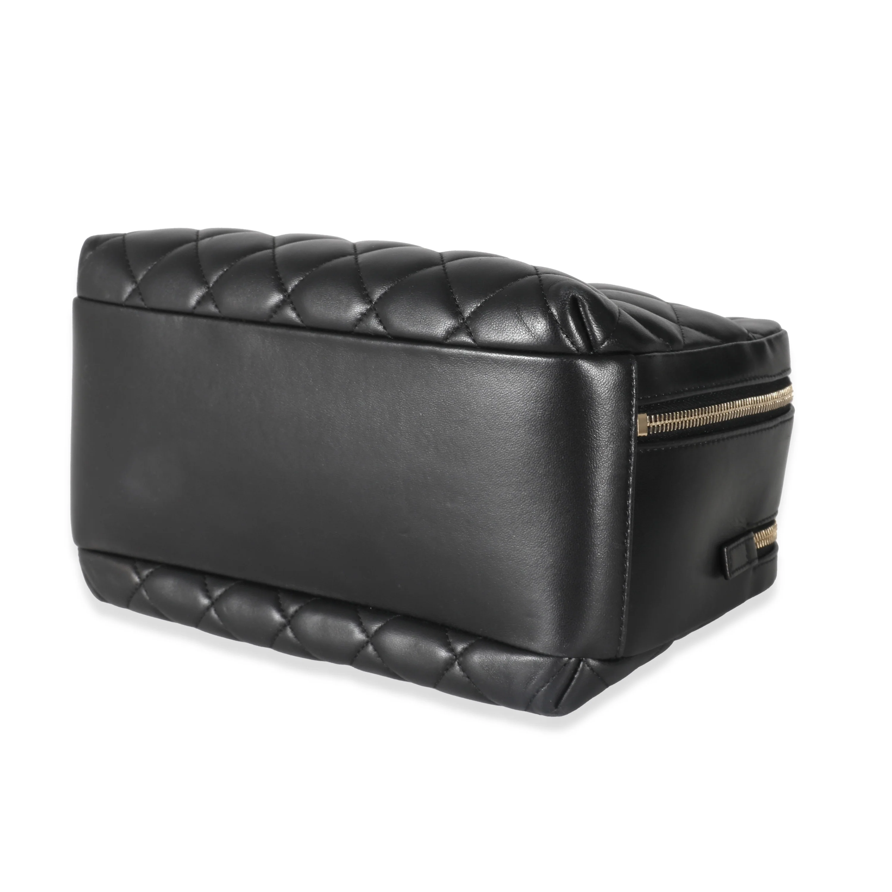 Chanel Black Quilted Lambskin Medium Trendy CC Bowling Bag - Image 4