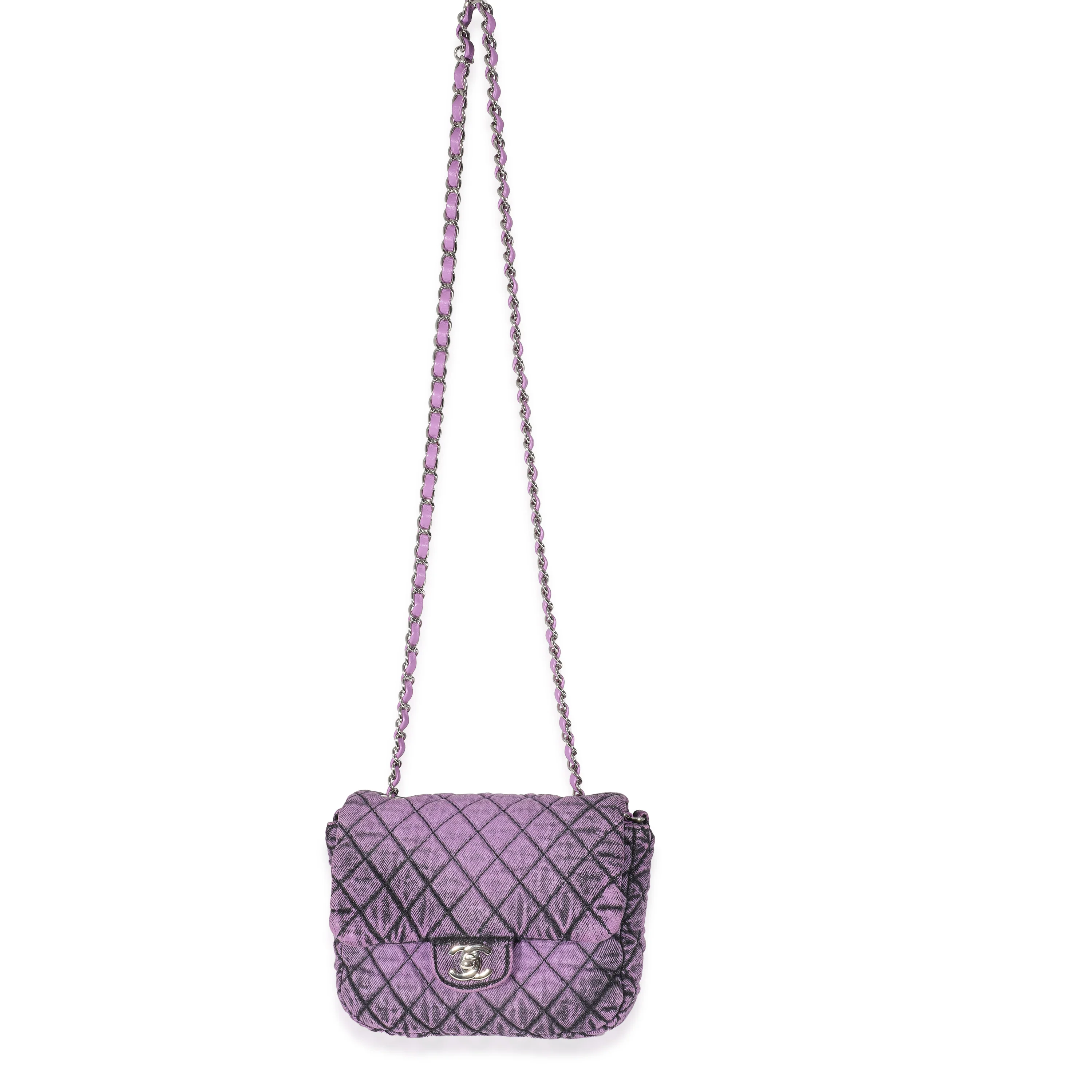 Chanel 20C Purple Distressed Denimpression Small Flap Bag - Image 3