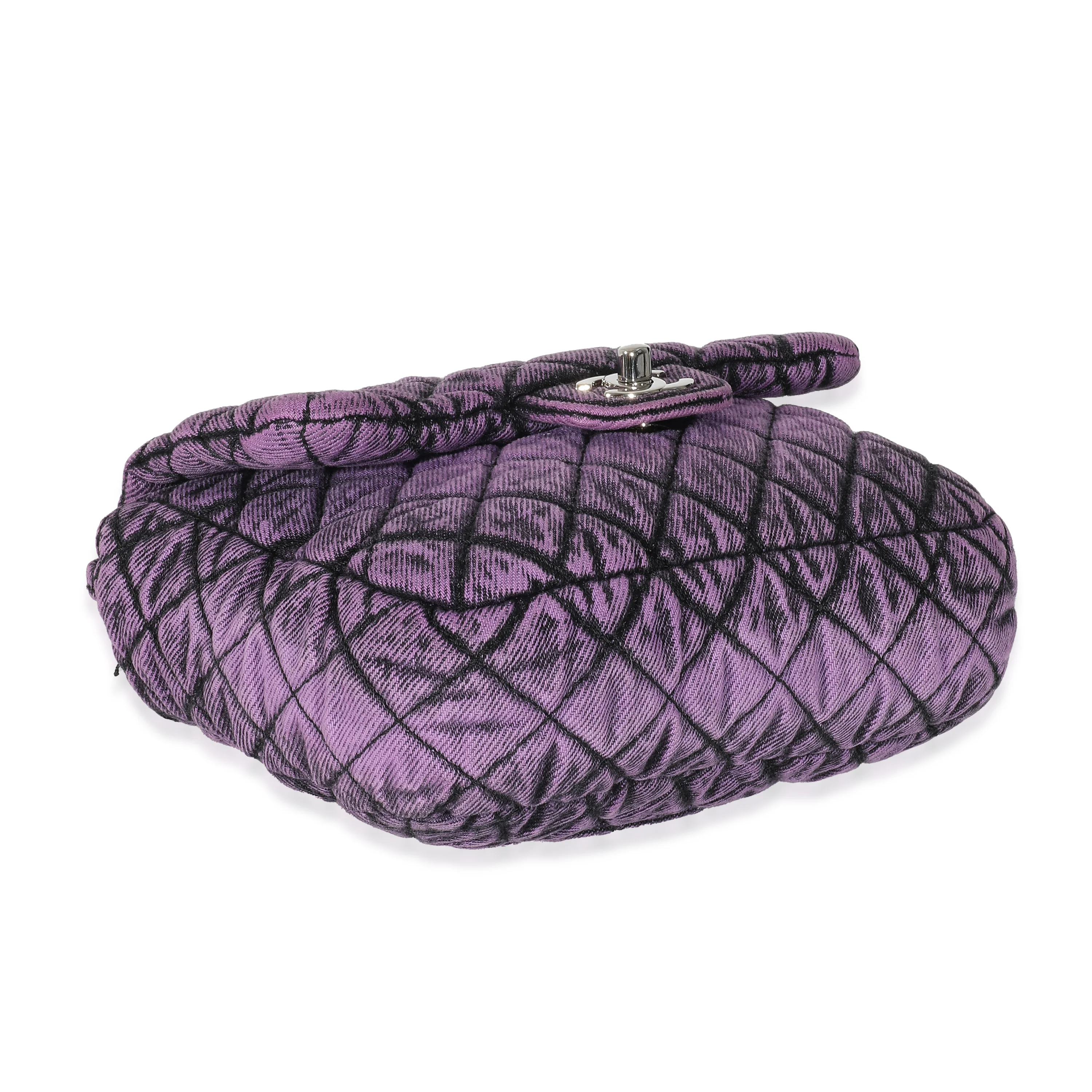 Chanel 20C Purple Distressed Denimpression Small Flap Bag - Image 5