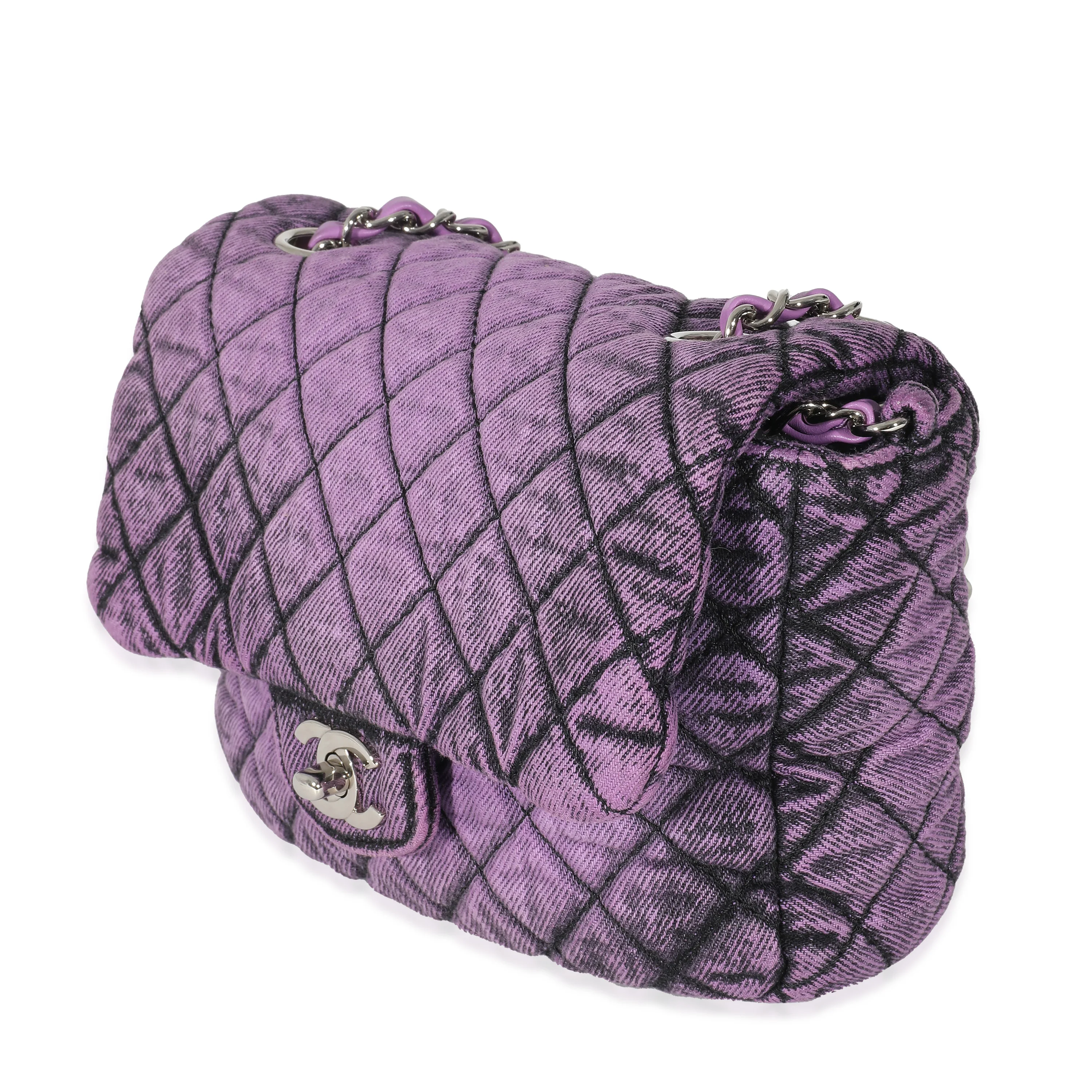 Chanel 20C Purple Distressed Denimpression Small Flap Bag - Image 7