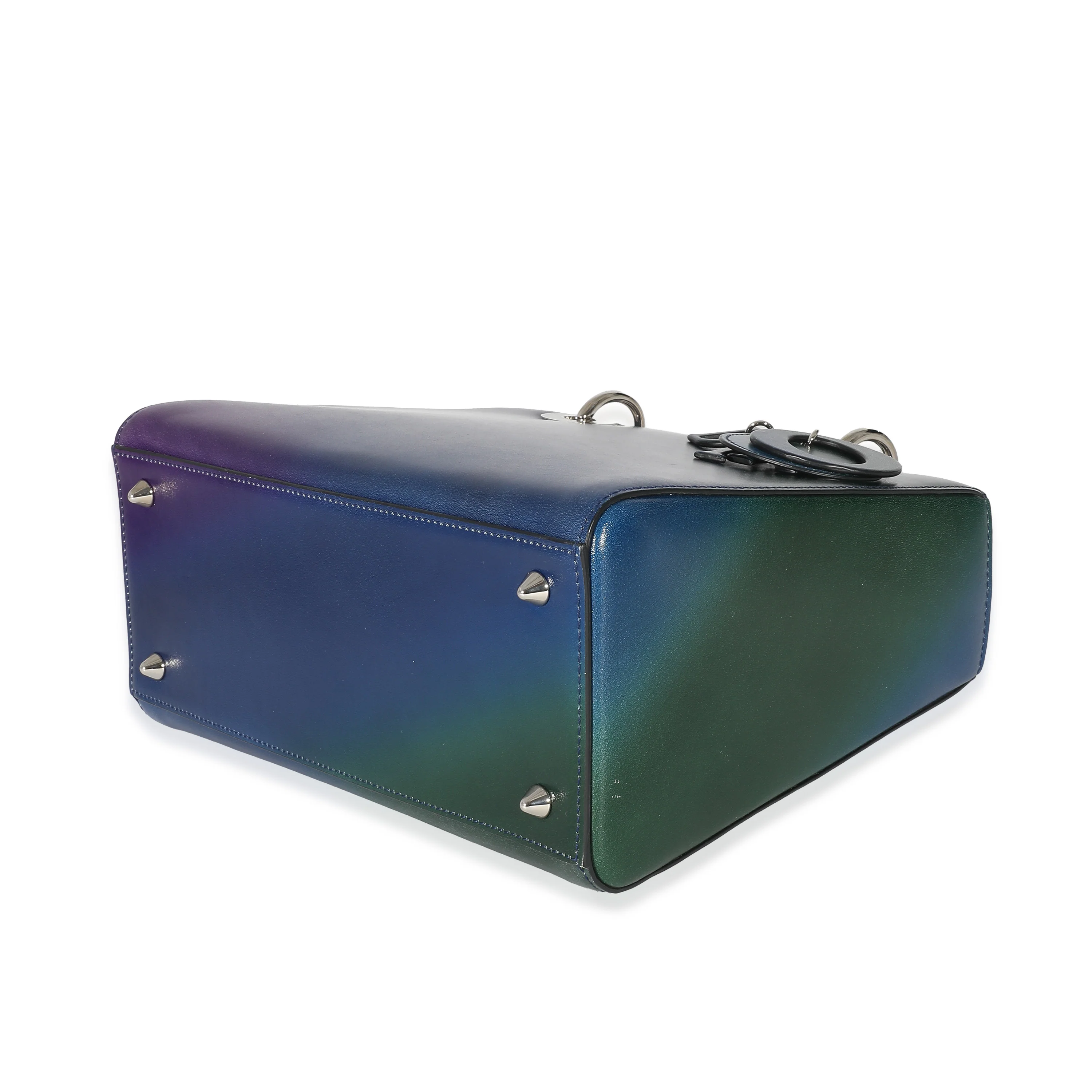 Christian Dior Blue Box Calfskin Gradient Medium Lady Dior - Image 6