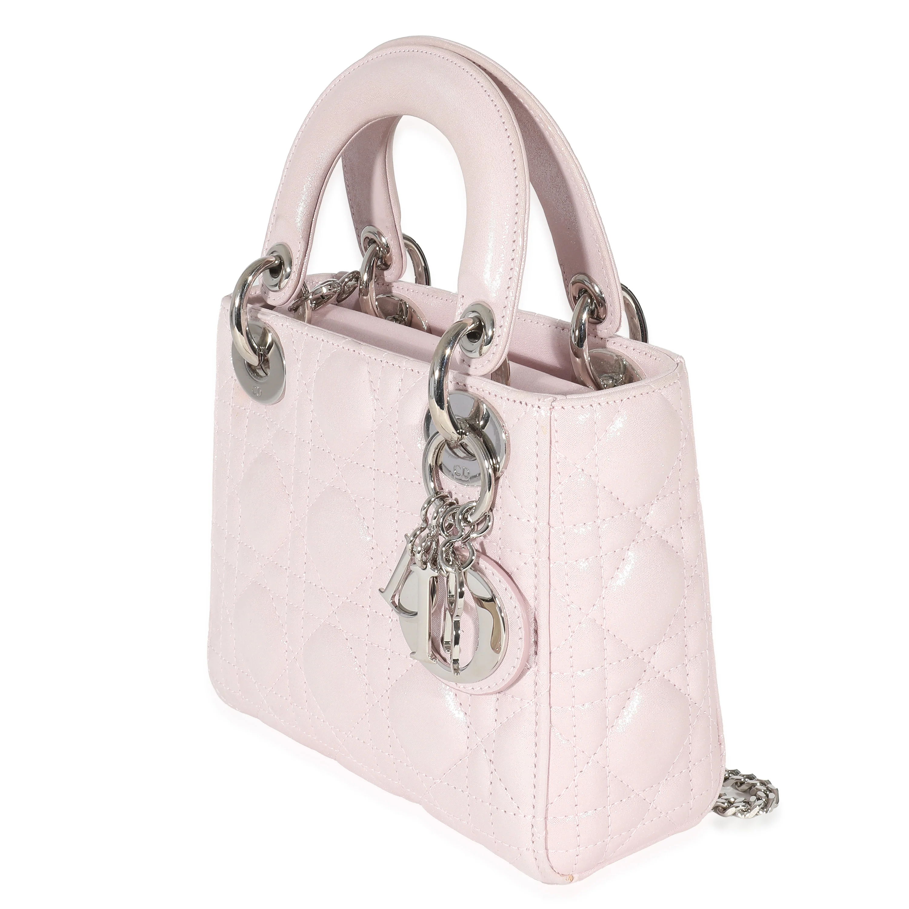 Christian Dior Pink Metallic Cannage Mini Lady Dior - Image 2
