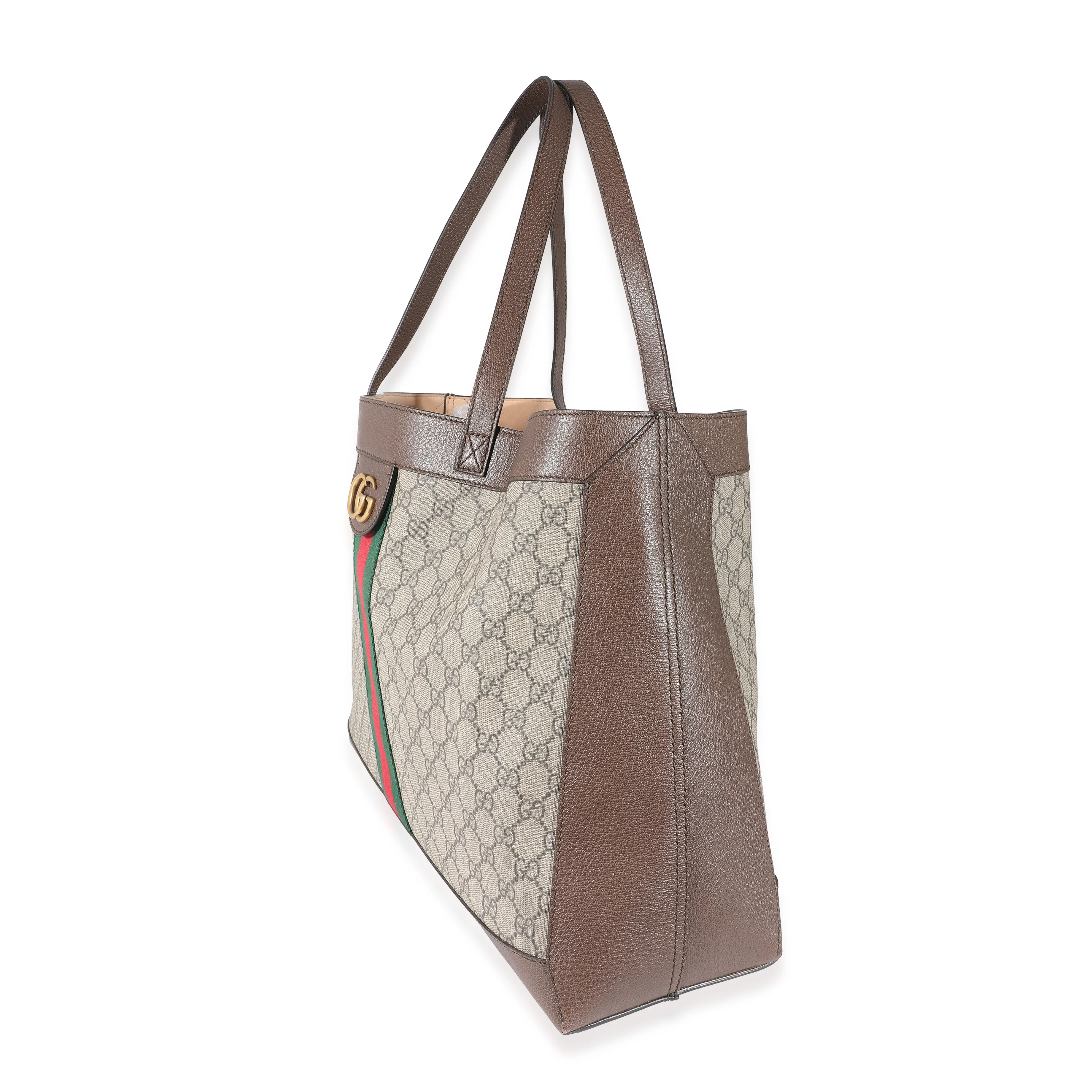 Gucci Beige GG Supreme Canvas Medium Soft Ophidia Tote - Image 2