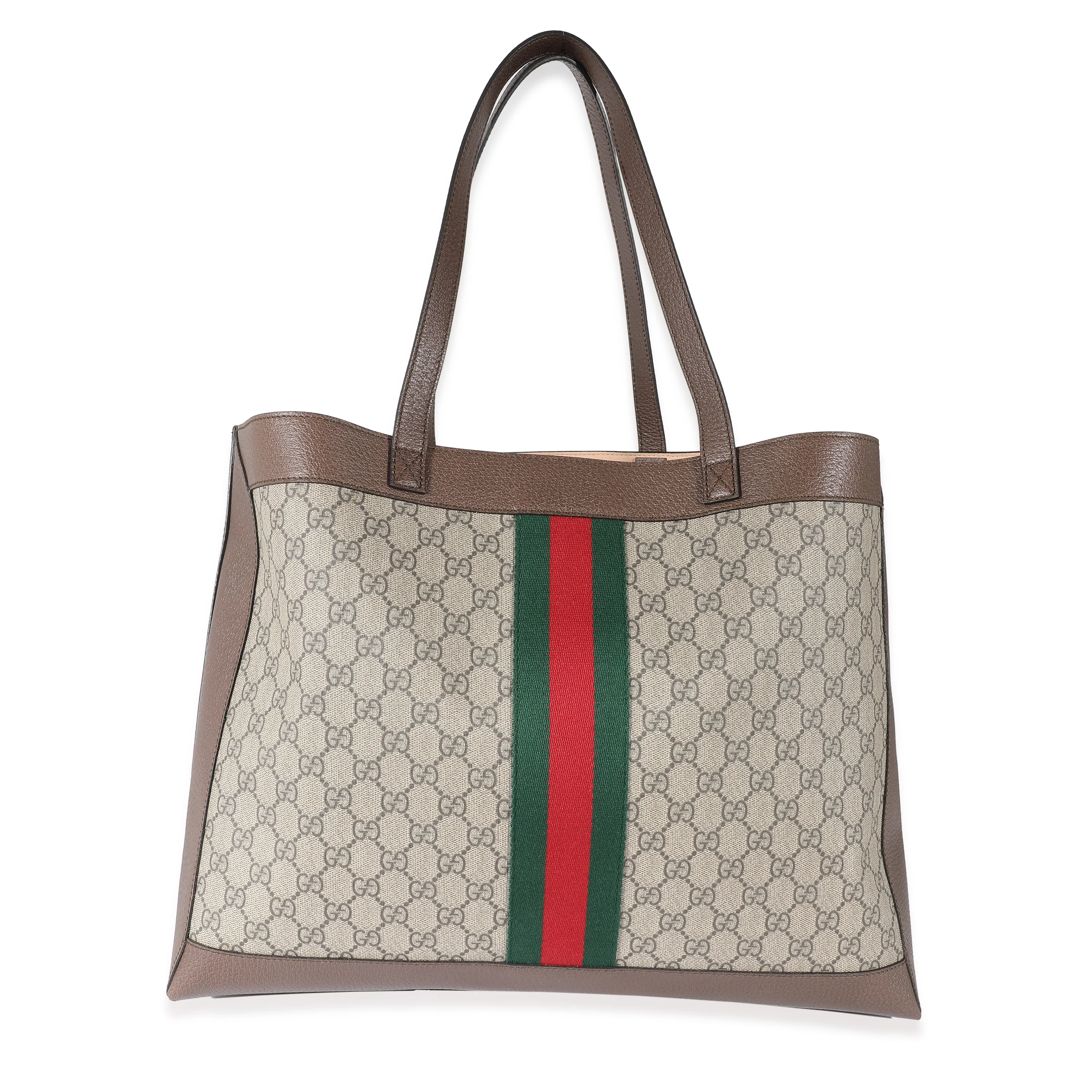 Gucci Beige GG Supreme Canvas Medium Soft Ophidia Tote - Image 3