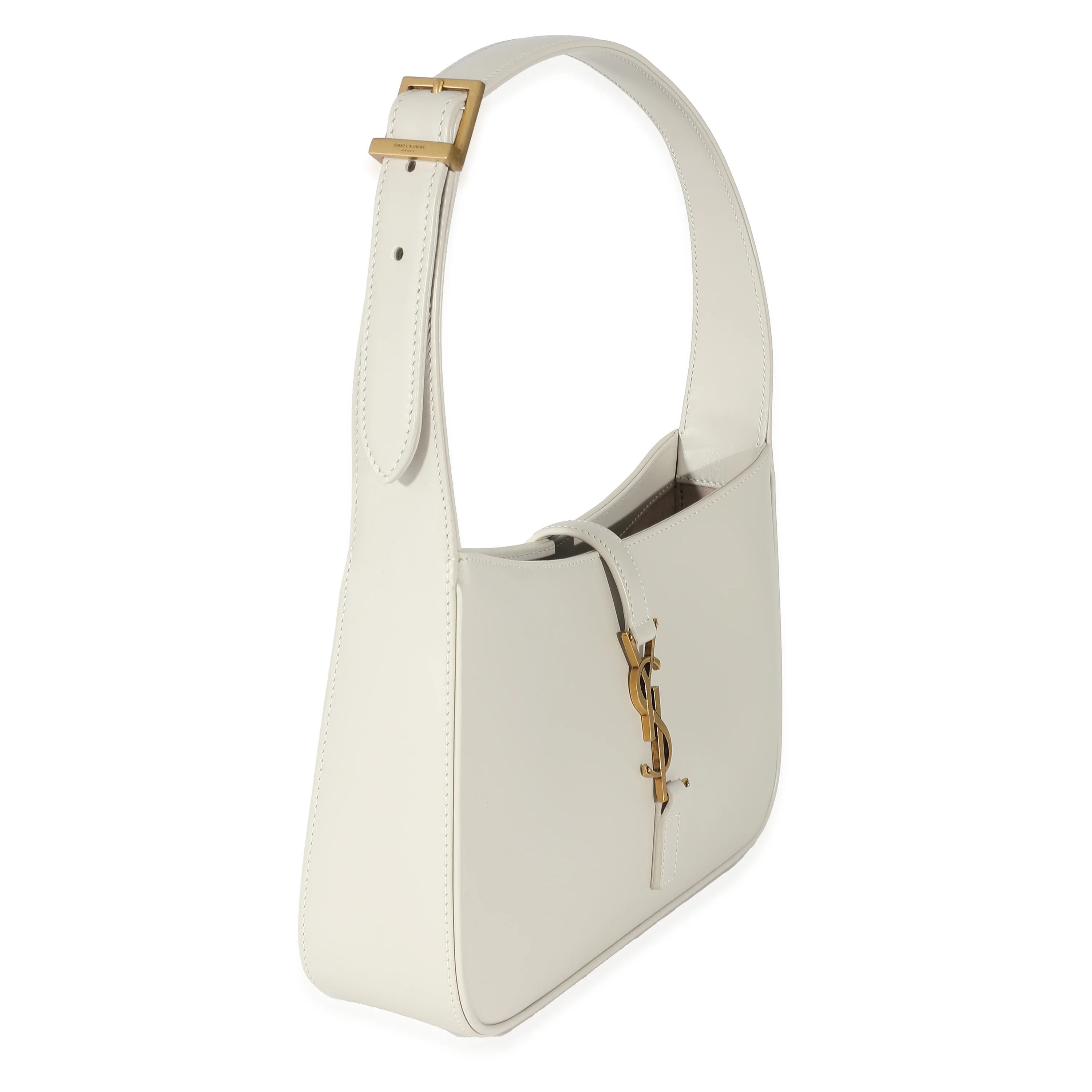 Saint Laurent Blanc Vintage Smooth Calfskin Le 5 A 7 Hobo - Image 6