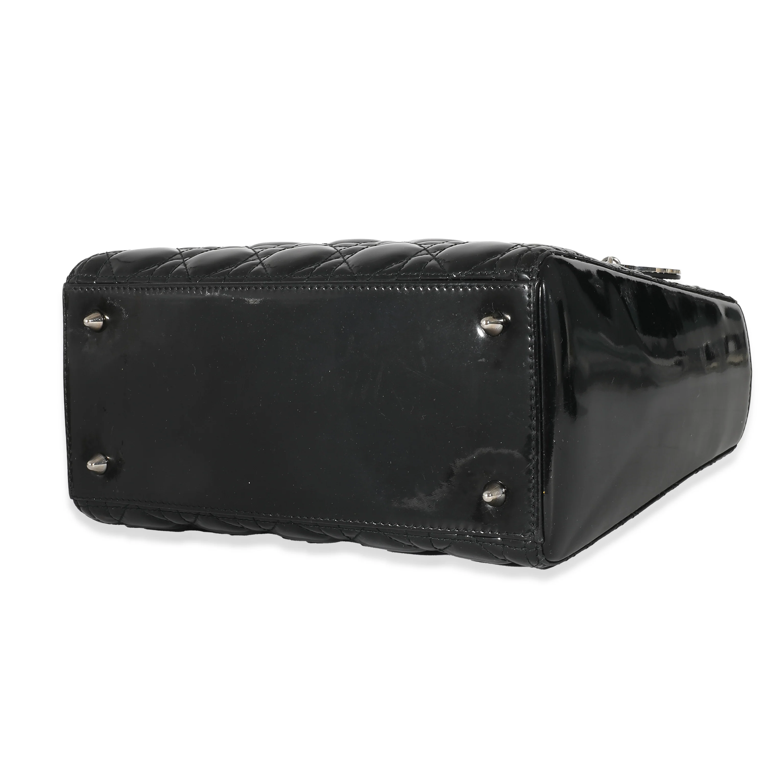 Christian Dior Black Patent Cannage Medium Lady Dior - Image 6