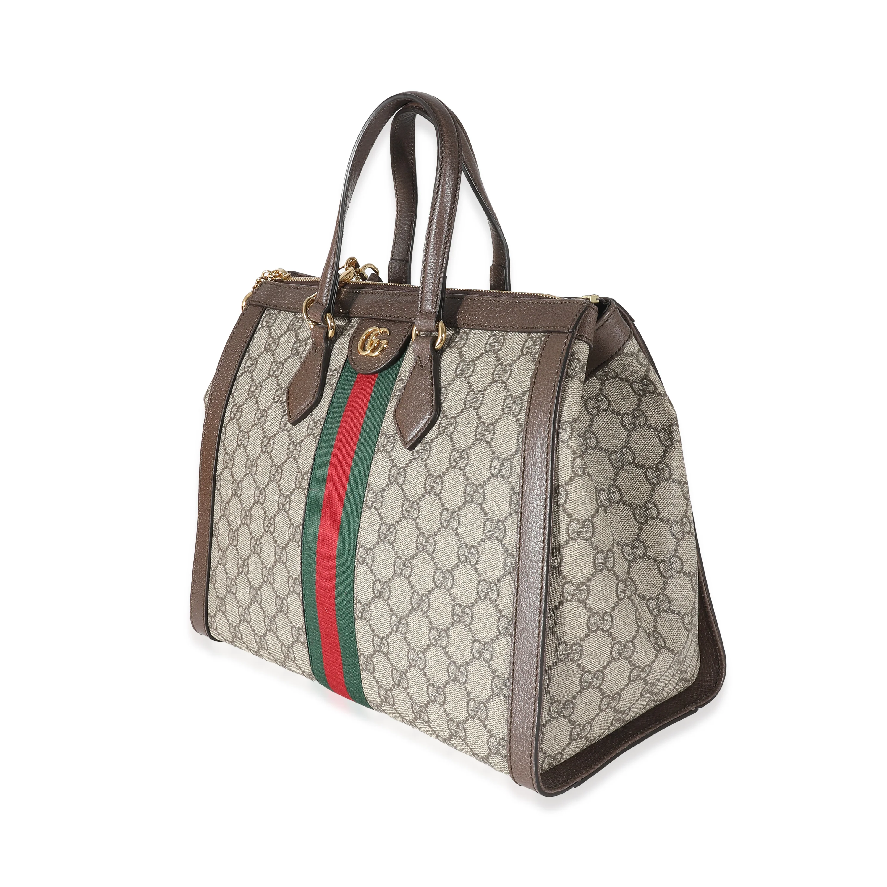 Gucci Beige GG Supreme Canvas Medium Ophidia Tote - Image 2