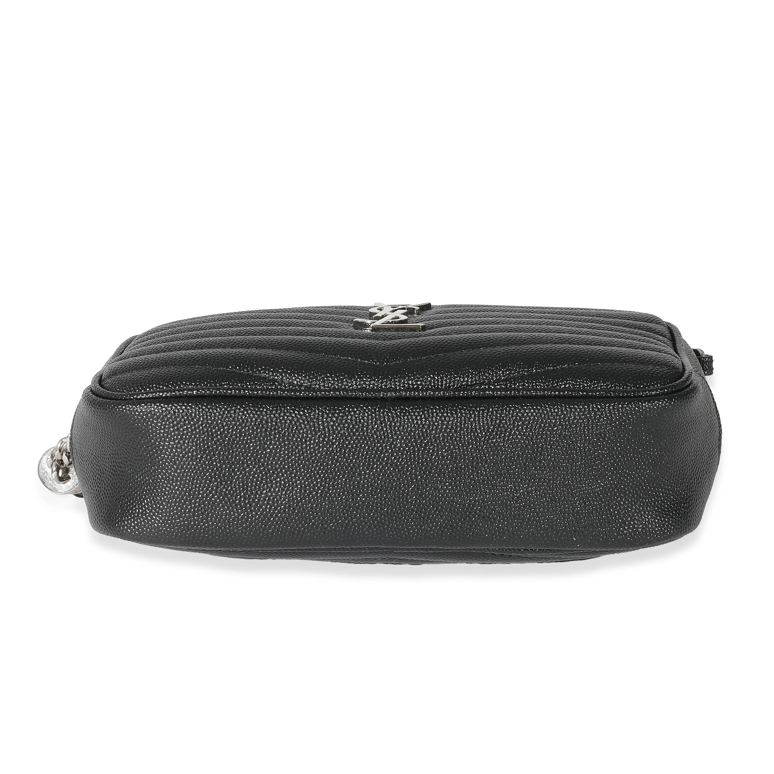 Saint Laurent Black Grain De Poudre Lou Mini Camera Bag - Image 6