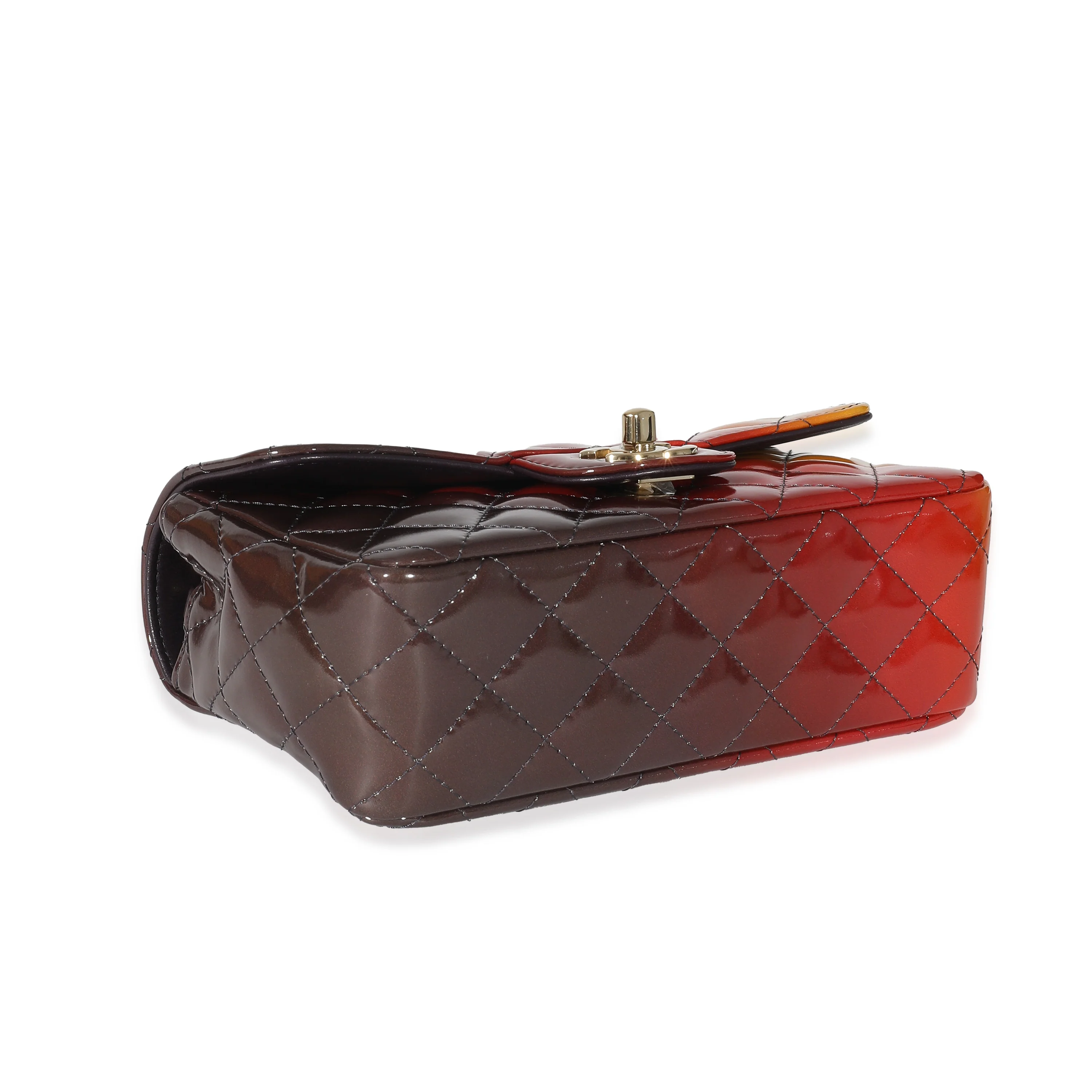 Chanel Shaded Quilted Patent Calfskin Mini Rectangular Flap Bag - Image 7