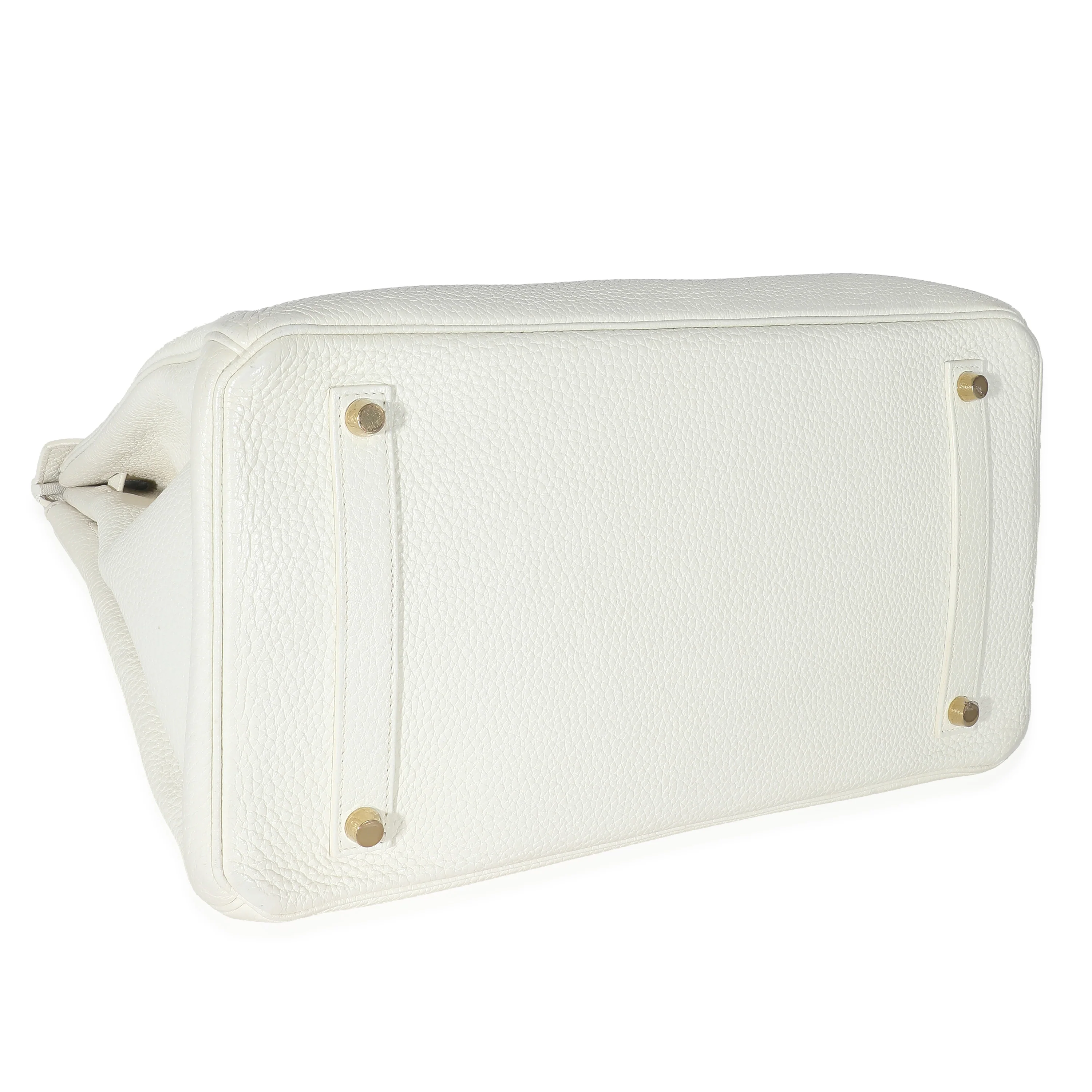 Hermes Blanc Clemence Togo Birkin 35 GHW - Image 3