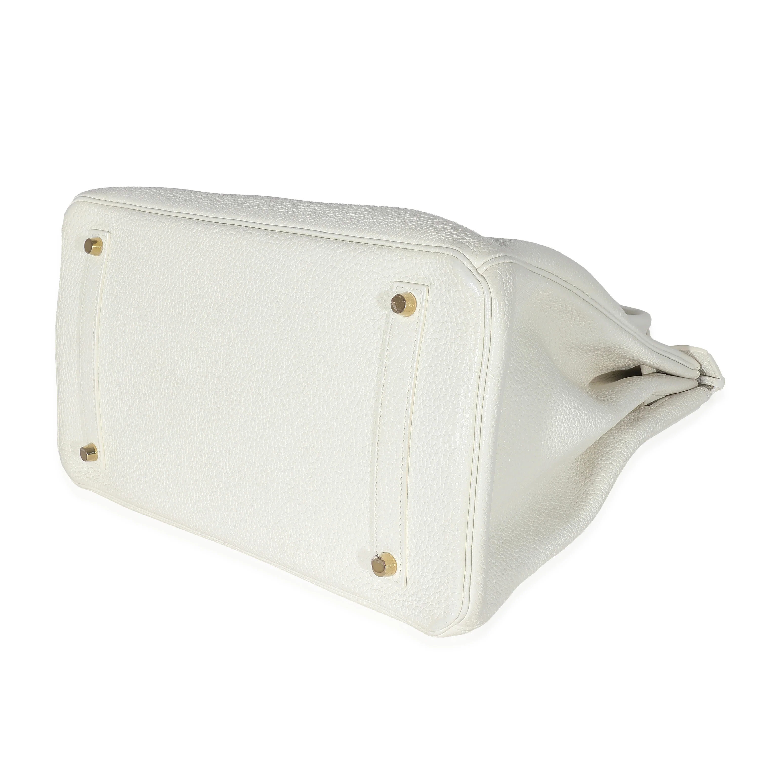 Hermes Blanc Clemence Togo Birkin 35 GHW - Image 5