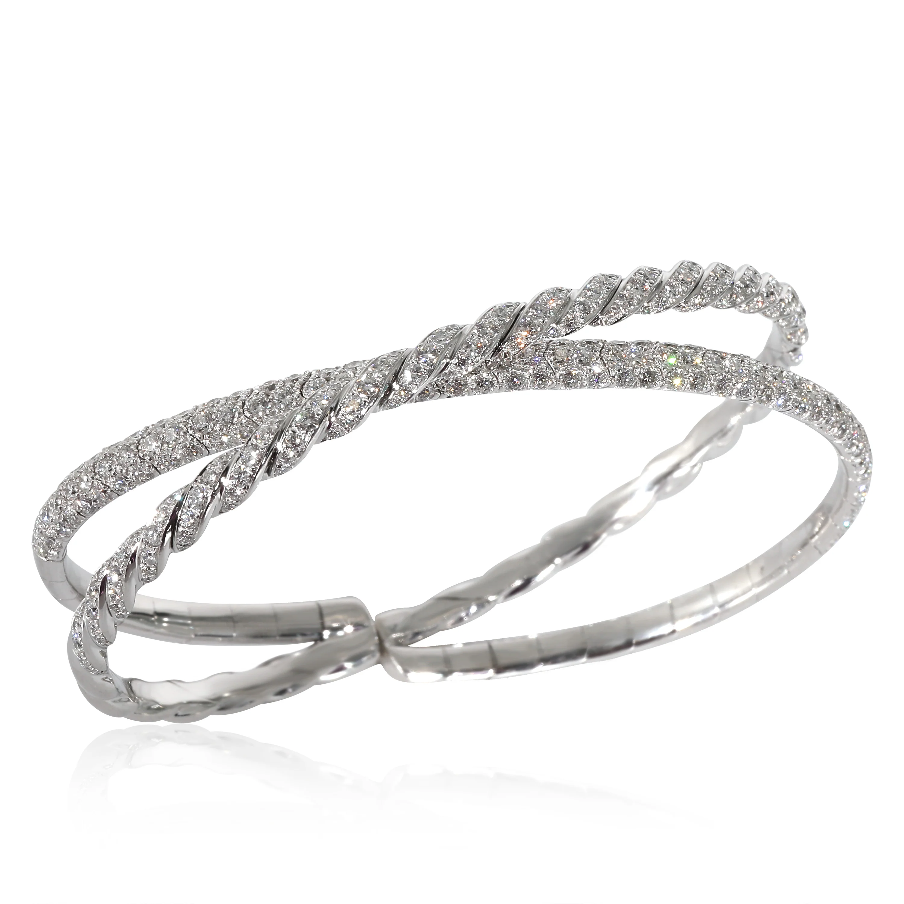 David Yurman Paveflex Diamond Bracelet in 18K White Gold 2.78 CTW - Image 5